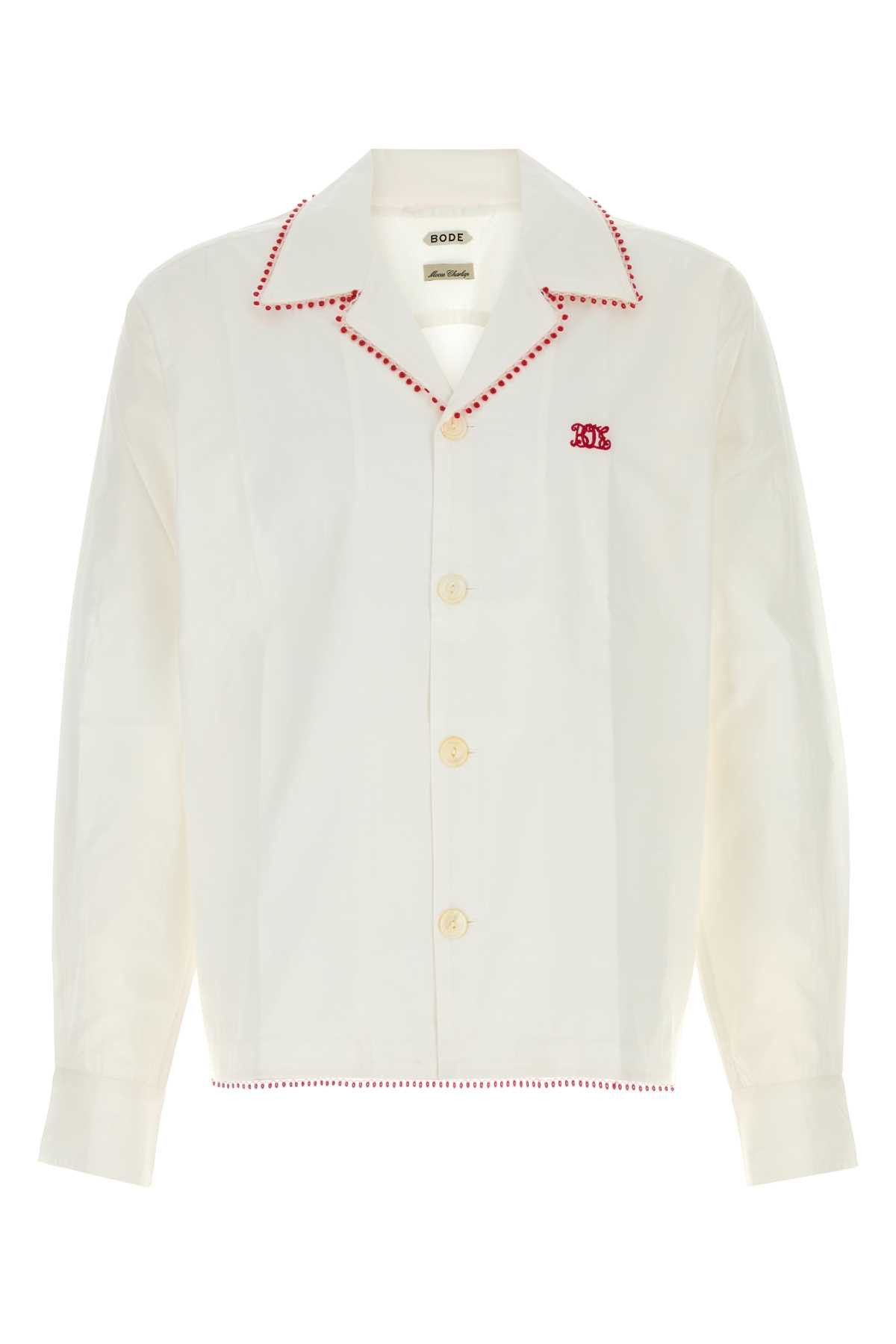 Bode White Poplin Shirt Size US L / EU 52-54 / 3 - 1 Thumbnail