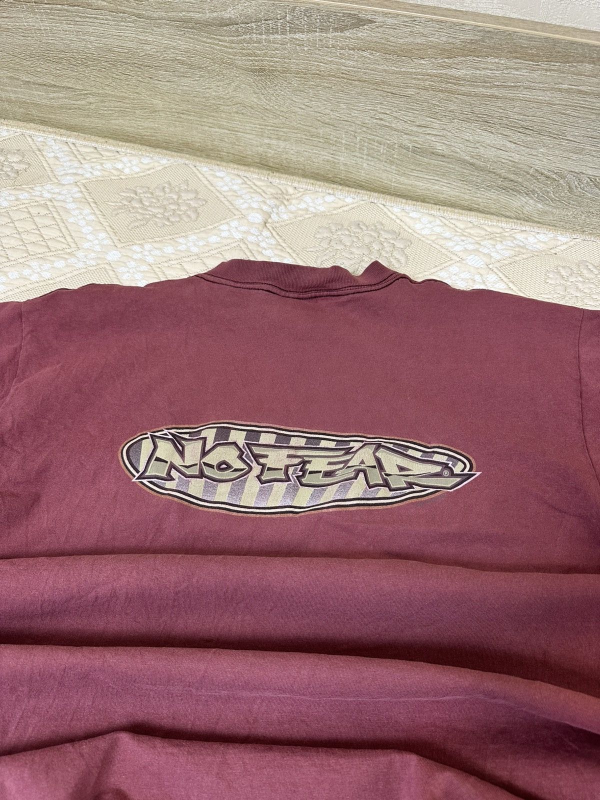No Fear 🔥 Vintage 1990s No Fear Faded Big Logo T-Shirt Single Stitch Size US L / EU 52-54 / 3 - 3 Thumbnail