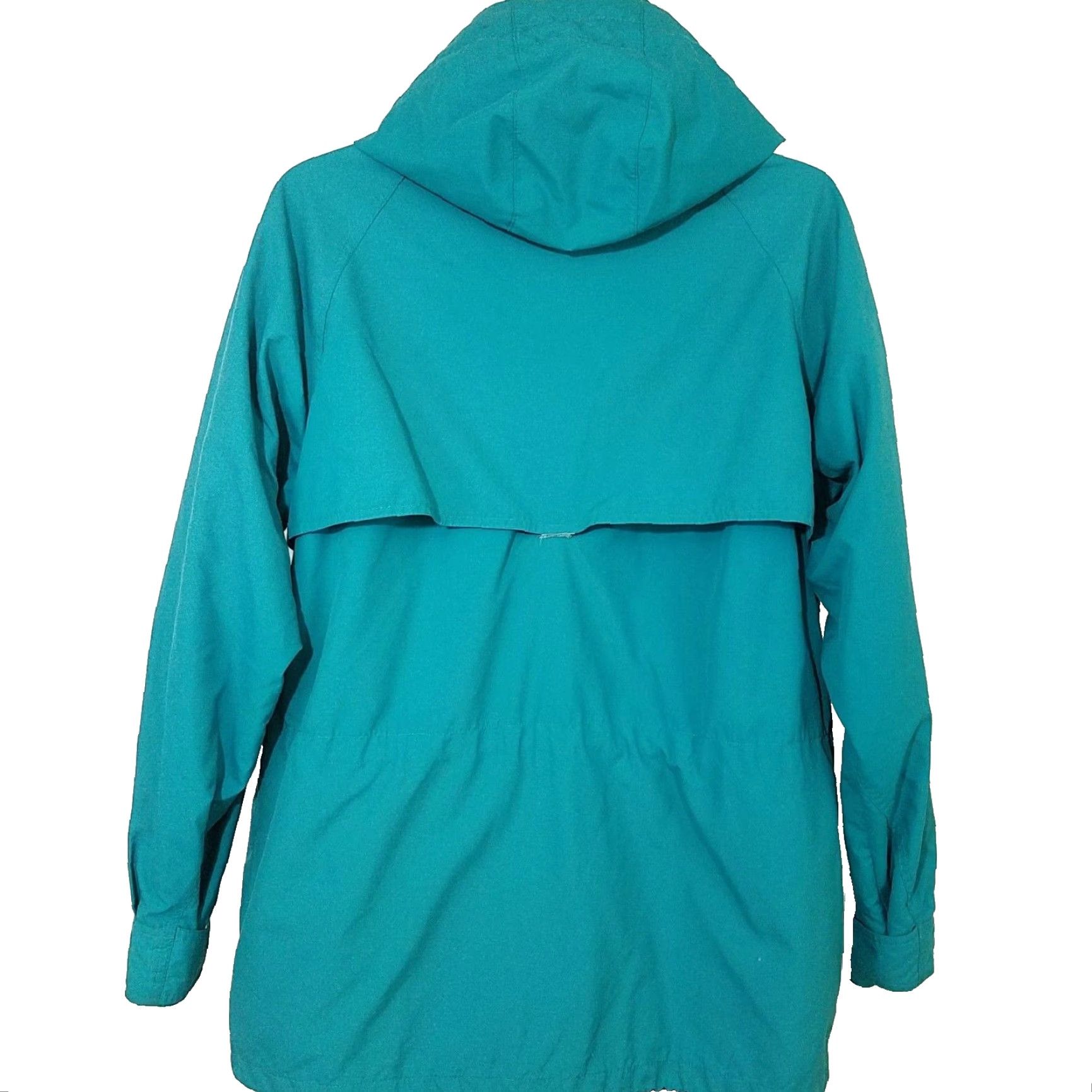 Vintage VINTAGE Sportif USA Womens Windbreaker Jacket 90s Raincoat Hood Turquoise Size 12 Size XL / US 12-14 / IT 48-50 - 3 Thumbnail