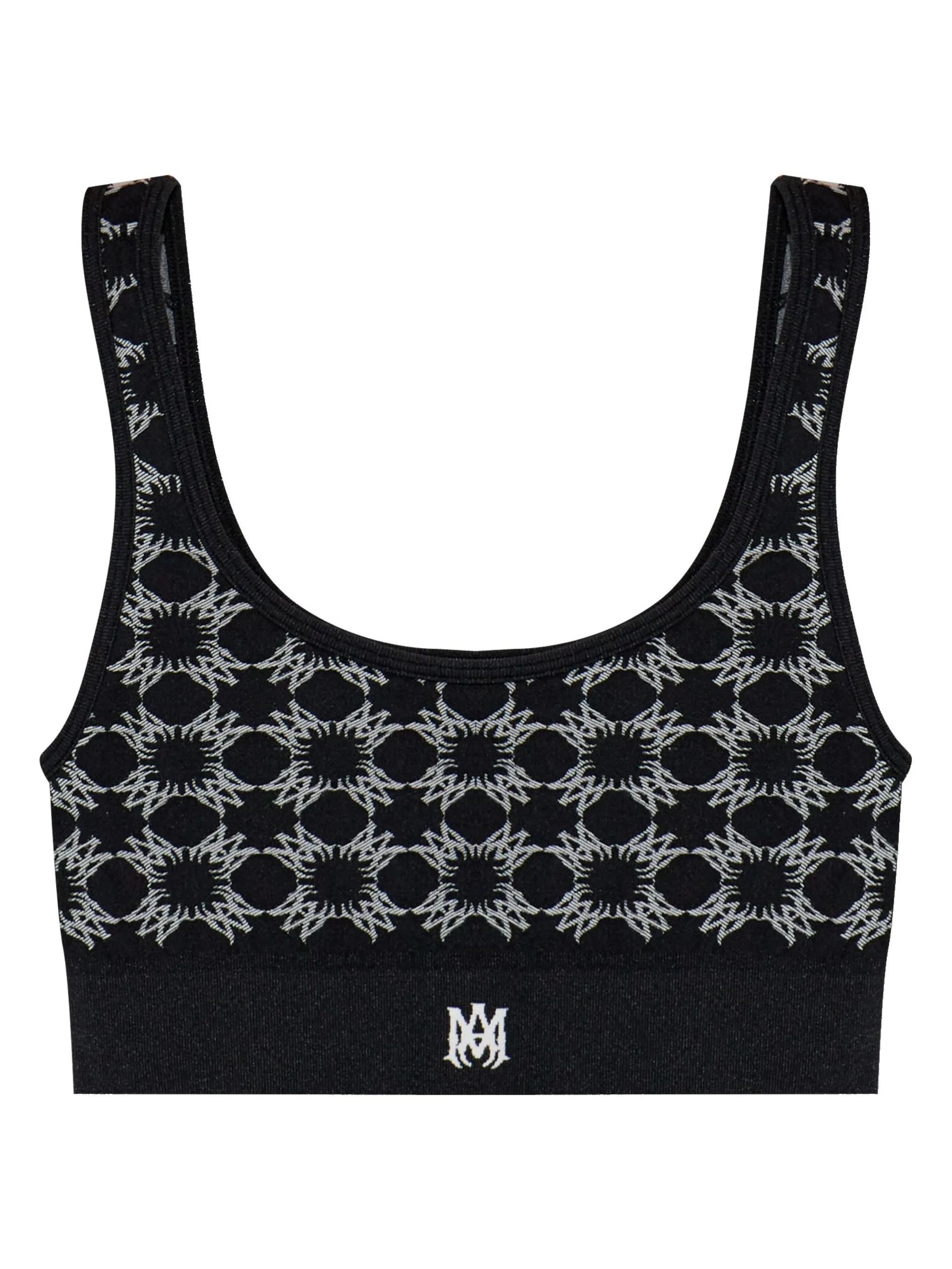Amiri o1orln1125 Size: XL / Ma Quad-Monogram Bra in Black Size ONE SIZE - 1 Thumbnail