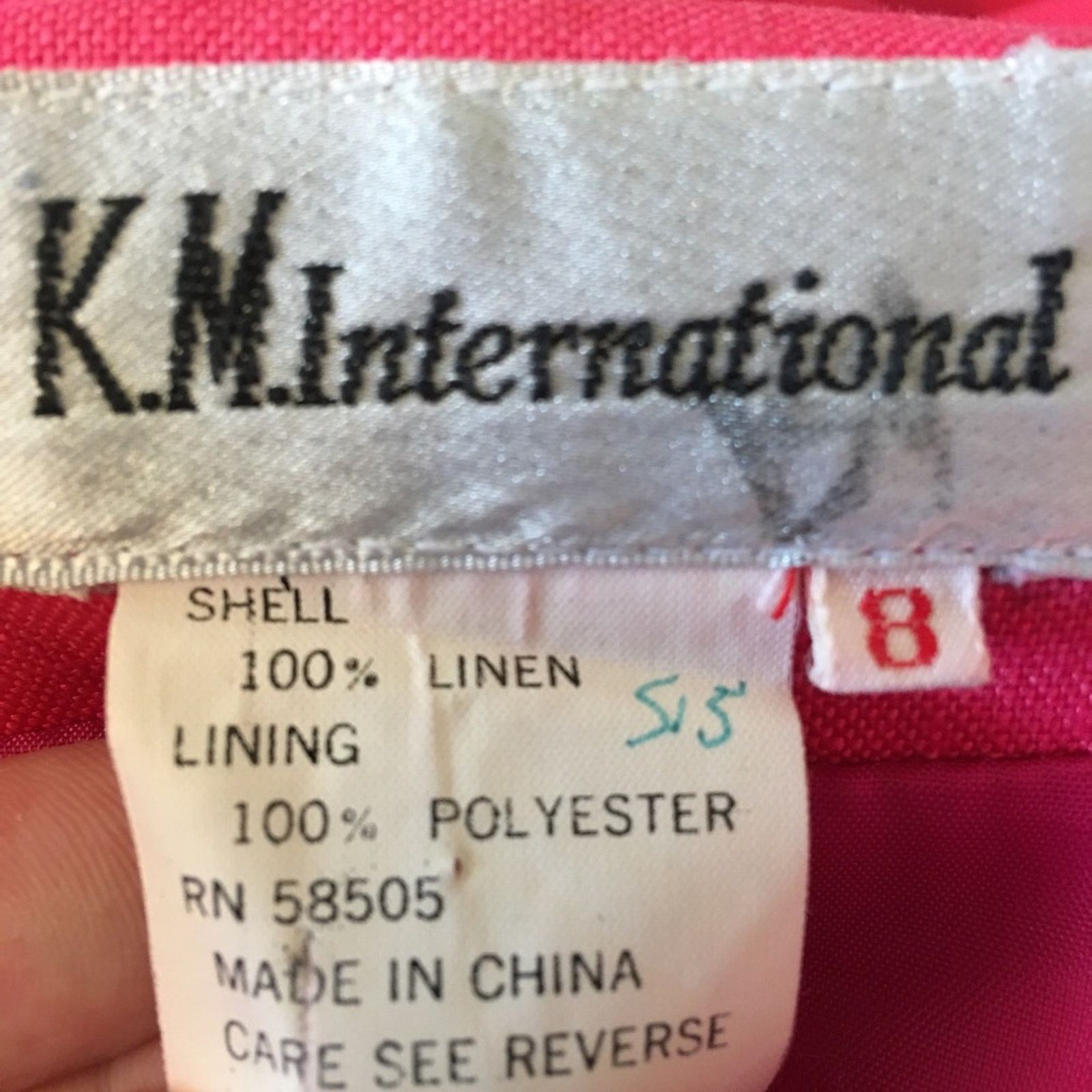 Vintage Vintage 90s K.M. International pink skirt set suit Size M / US 6-8 / IT 42-44 - 8 Thumbnail