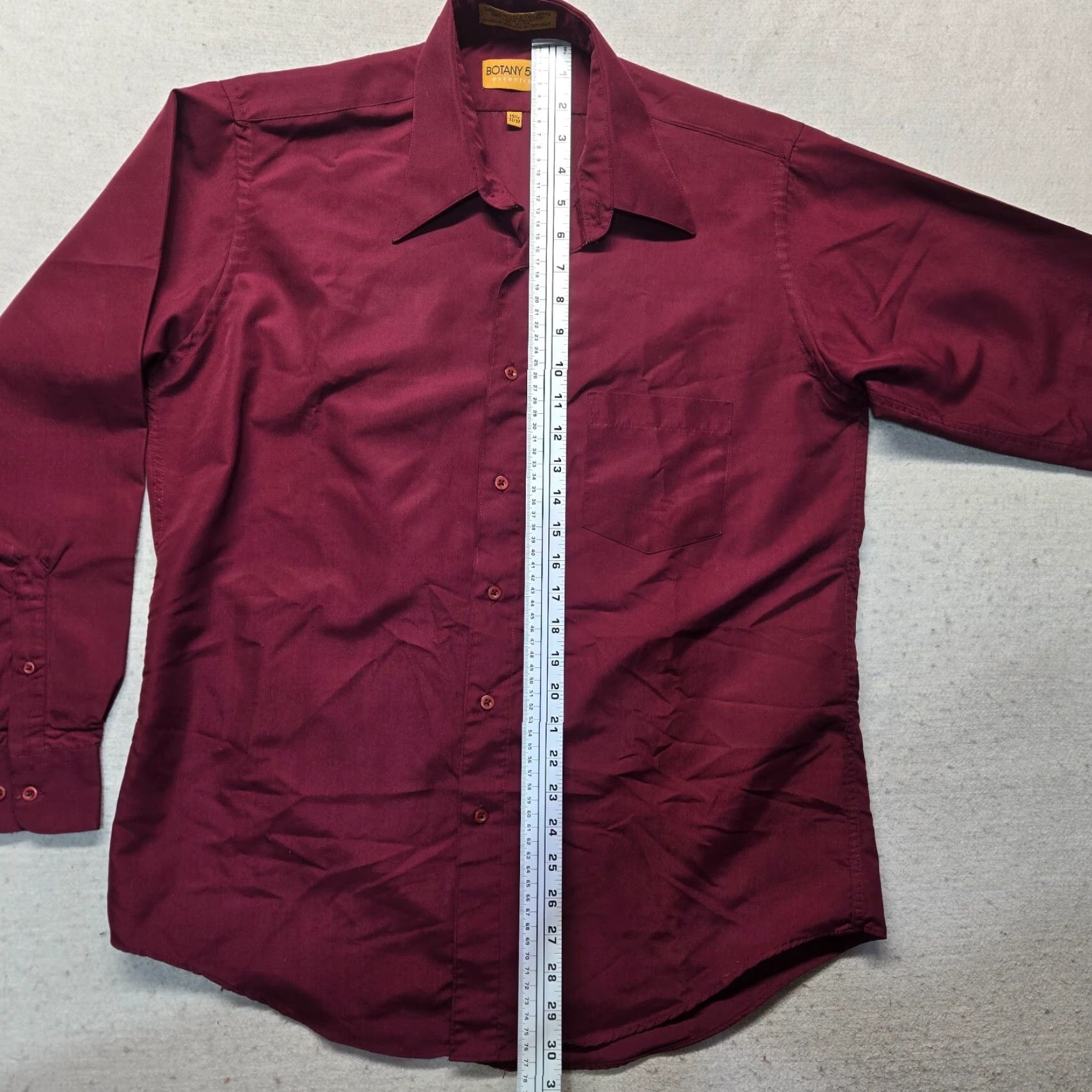 Vintage Botany 500 Button-Up Shirt Solid Red Long Sleeve Pocket Size 15.5 34/35 Mens Shirt Size US L / EU 52-54 / 3 - 6 Thumbnail