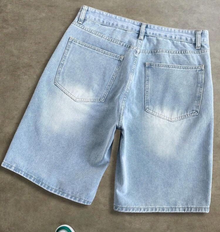 Jean Mayuko x Ruuko Letter print street jeans denim shorts Size US 36 / EU 52 - 4 Thumbnail