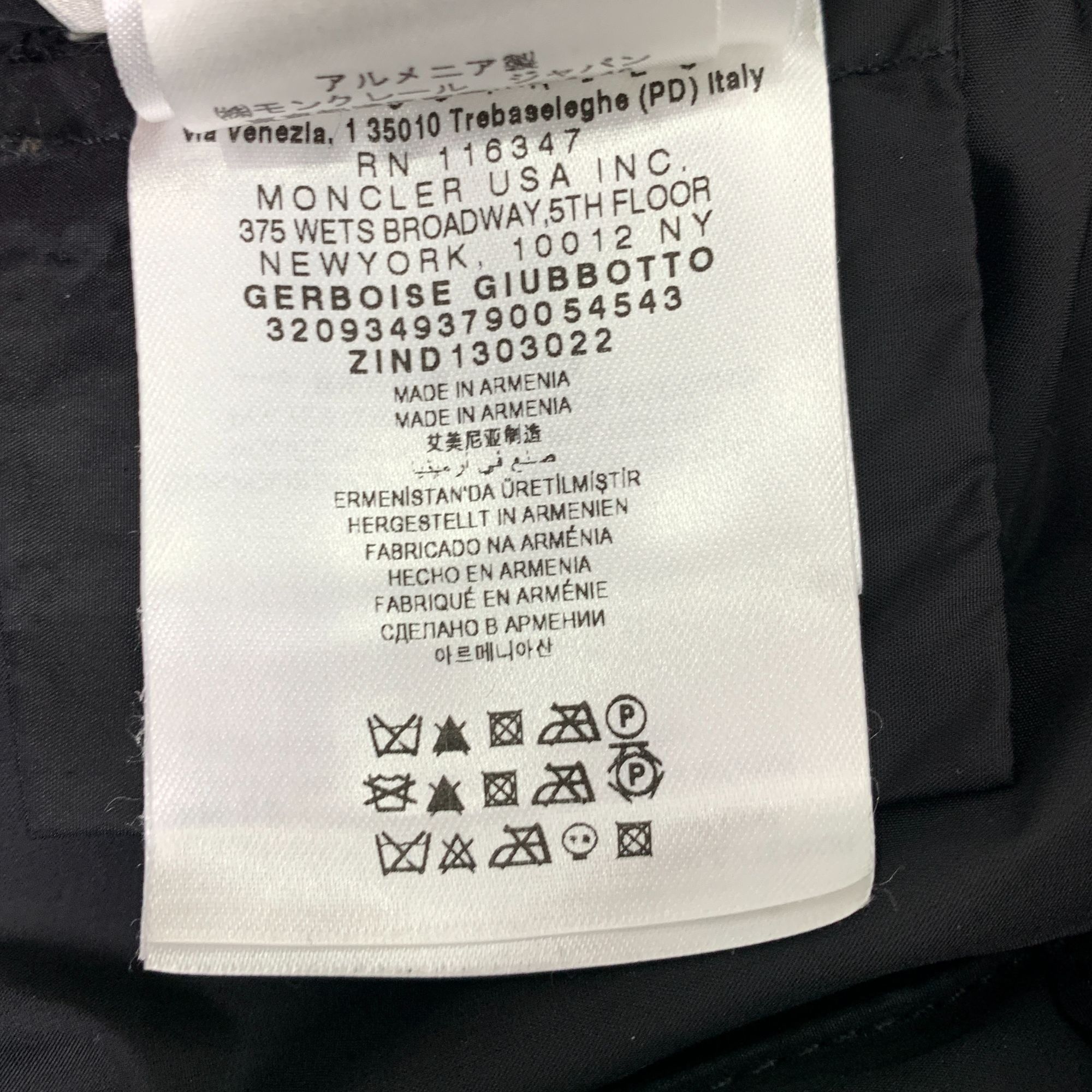 Moncler Moncler Gerboise Series Black Asymmetrical Zipper Down Jacke Size US XS / EU 42 / 0 - 5 Thumbnail