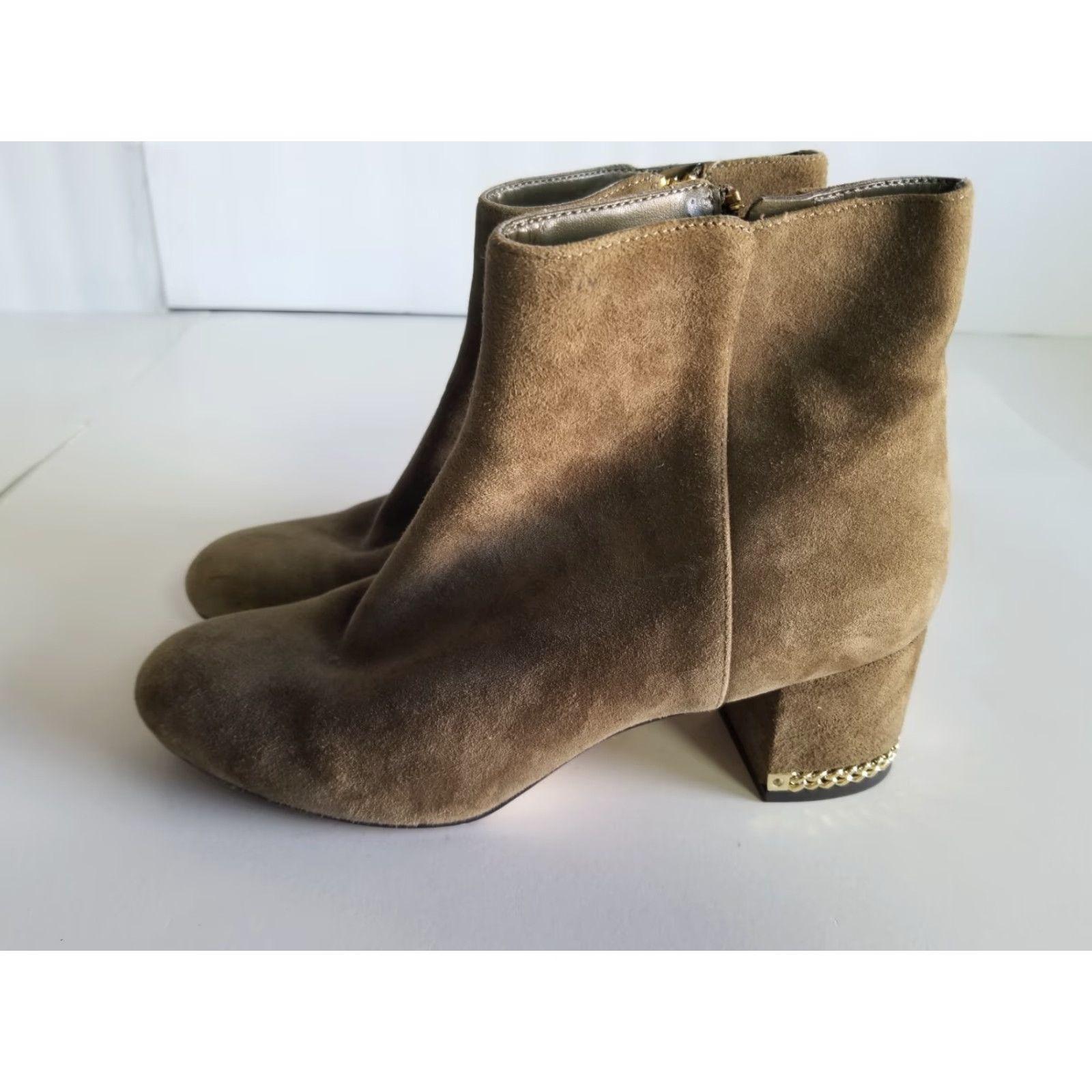 Michael Kors MK Michael Kors Brown Suede Ankle Zip Booties Women’s Size 7 Size US 7 / IT 37 - 5 Thumbnail