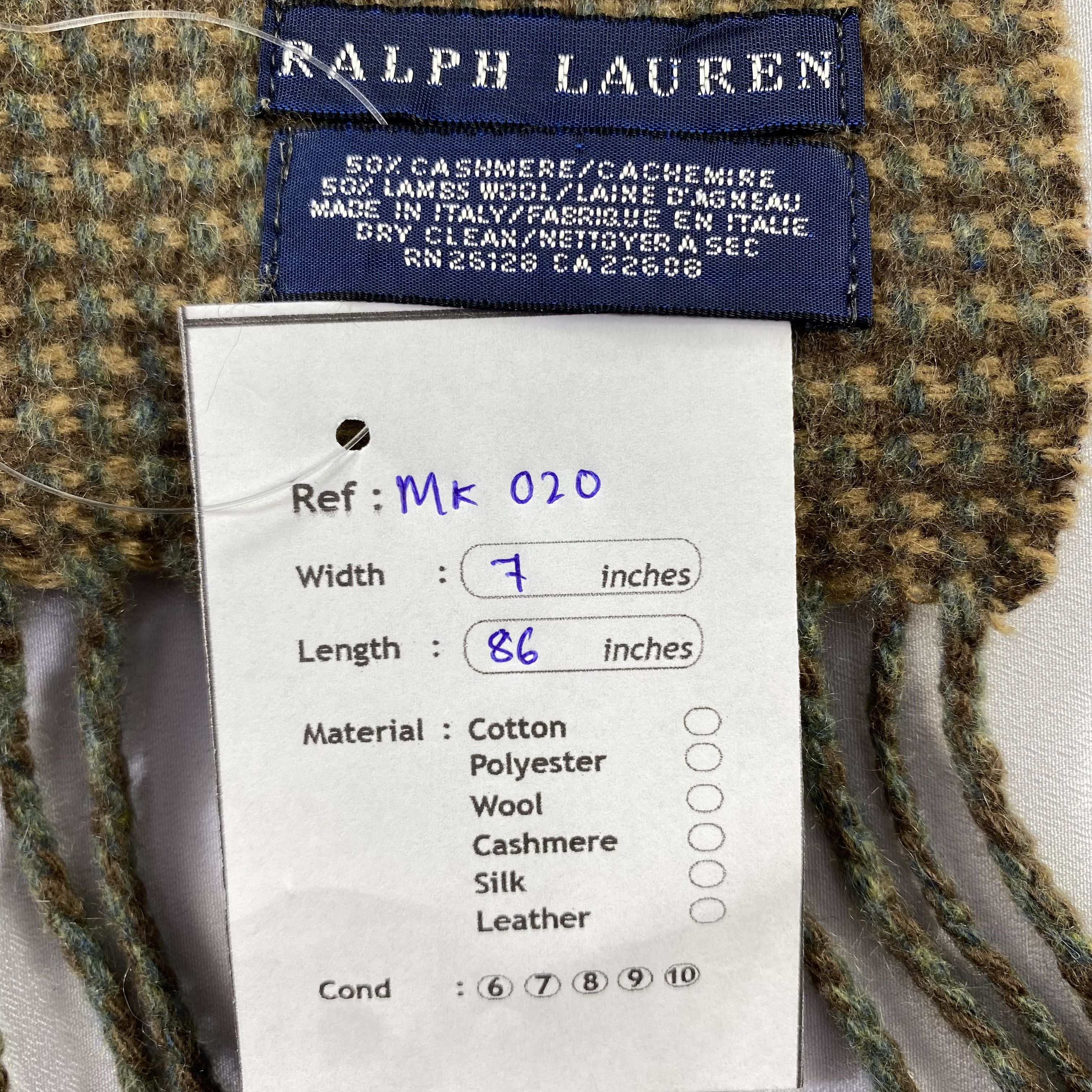 Ralph Lauren Ralph Lauren Scarf Neck Wrap Cashmere Muffler Size ONE SIZE - 6 Thumbnail