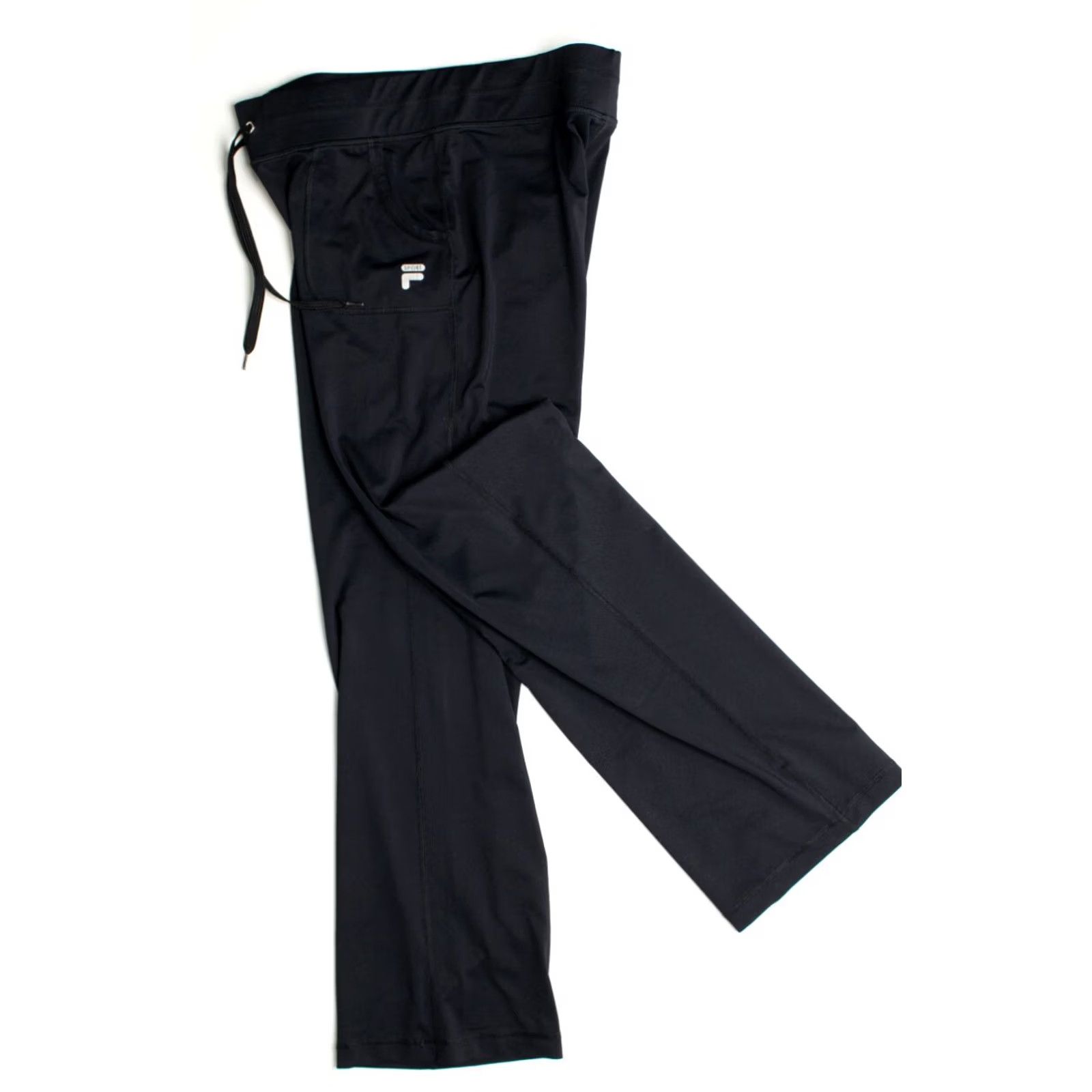 Fila VINTAGE FILA Track Pants Medium Black Drawstring Athletic Joggers Size US 31 - 2 Thumbnail