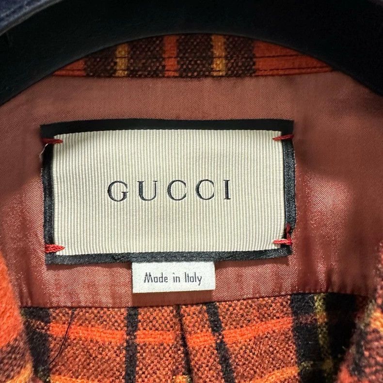 Gucci Gucci Men's red plaid long-sleeved shirt jacket 2501-Nextar Size US M / EU 48-50 / 2 - 3 Thumbnail