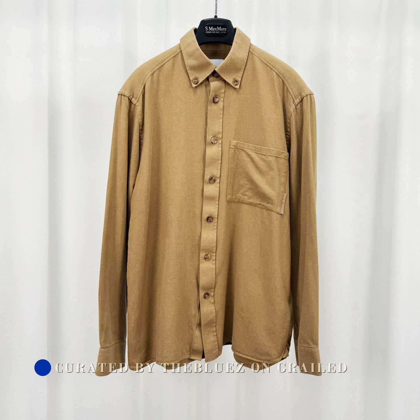 Burberry Burberry Embroidered Letter Brown Long-Sleeve Shirt Size US M / EU 48-50 / 2 - 1 Thumbnail
