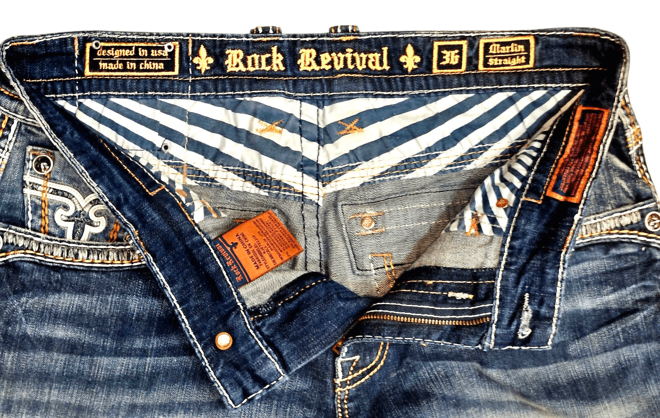 Rock Revival Rock Revival straight-cut Jeans denim "Marlin" Size US 36 / EU 52 - 3 Thumbnail