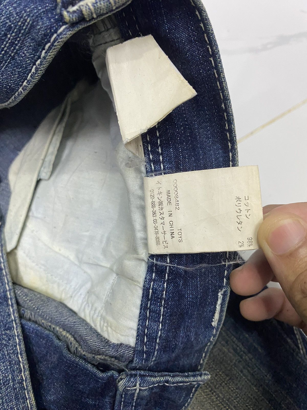 Japanese Brand × Michel Klein × Tornado Mart 🔥KLEIN PLUS HOMME DISTRESSED DENIM JEANS TORNADO MART STYLE Size US 32 / EU 48 - 9 Thumbnail