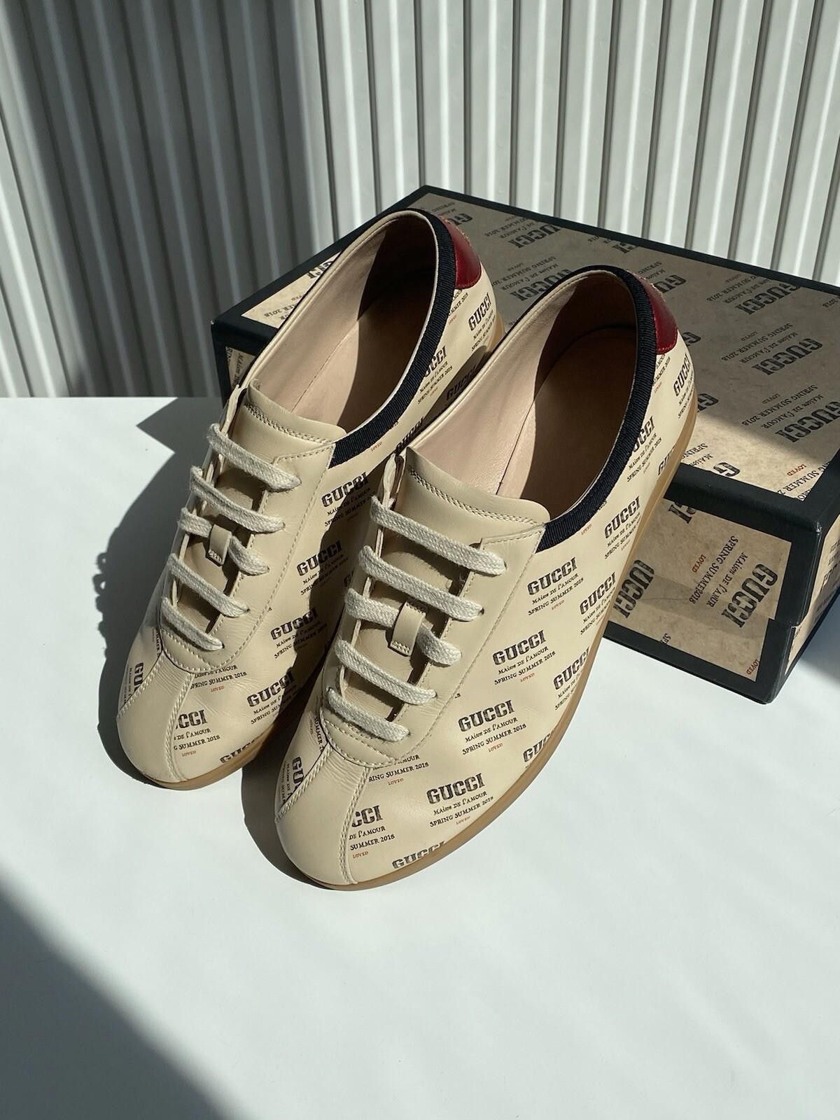 Gucci 2018 Gucci Falacer Loved CalfSkin Women’s US8.5 Size US 6 / IT 36 - 5 Thumbnail
