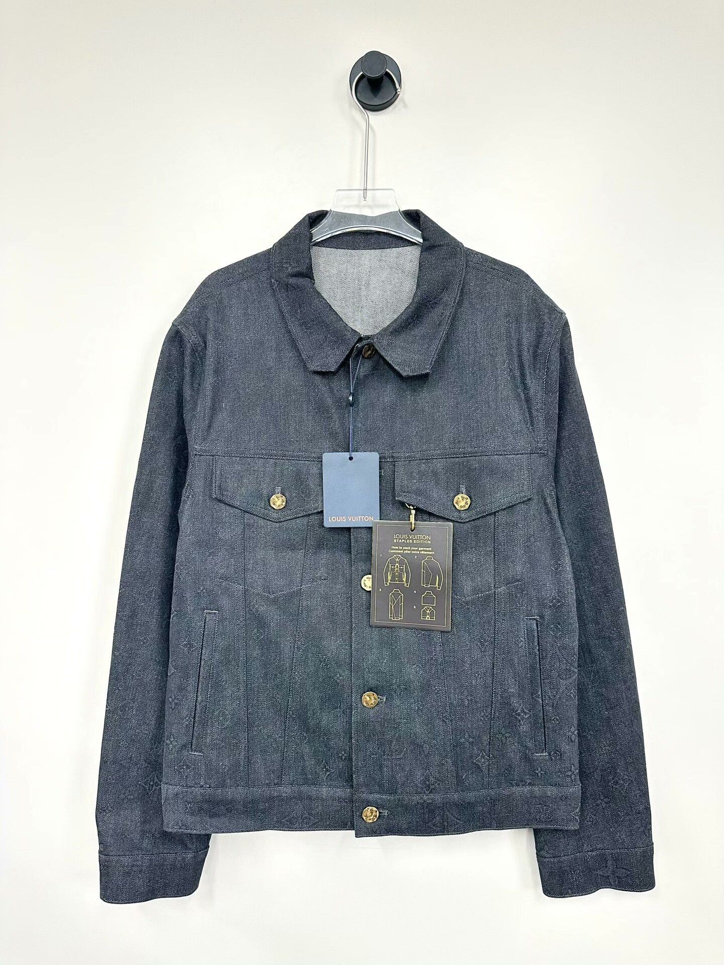 Louis Vuitton Louis Vuitton Black Logo Denim Jacket Size US M / EU 48-50 / 2 - 1 Thumbnail