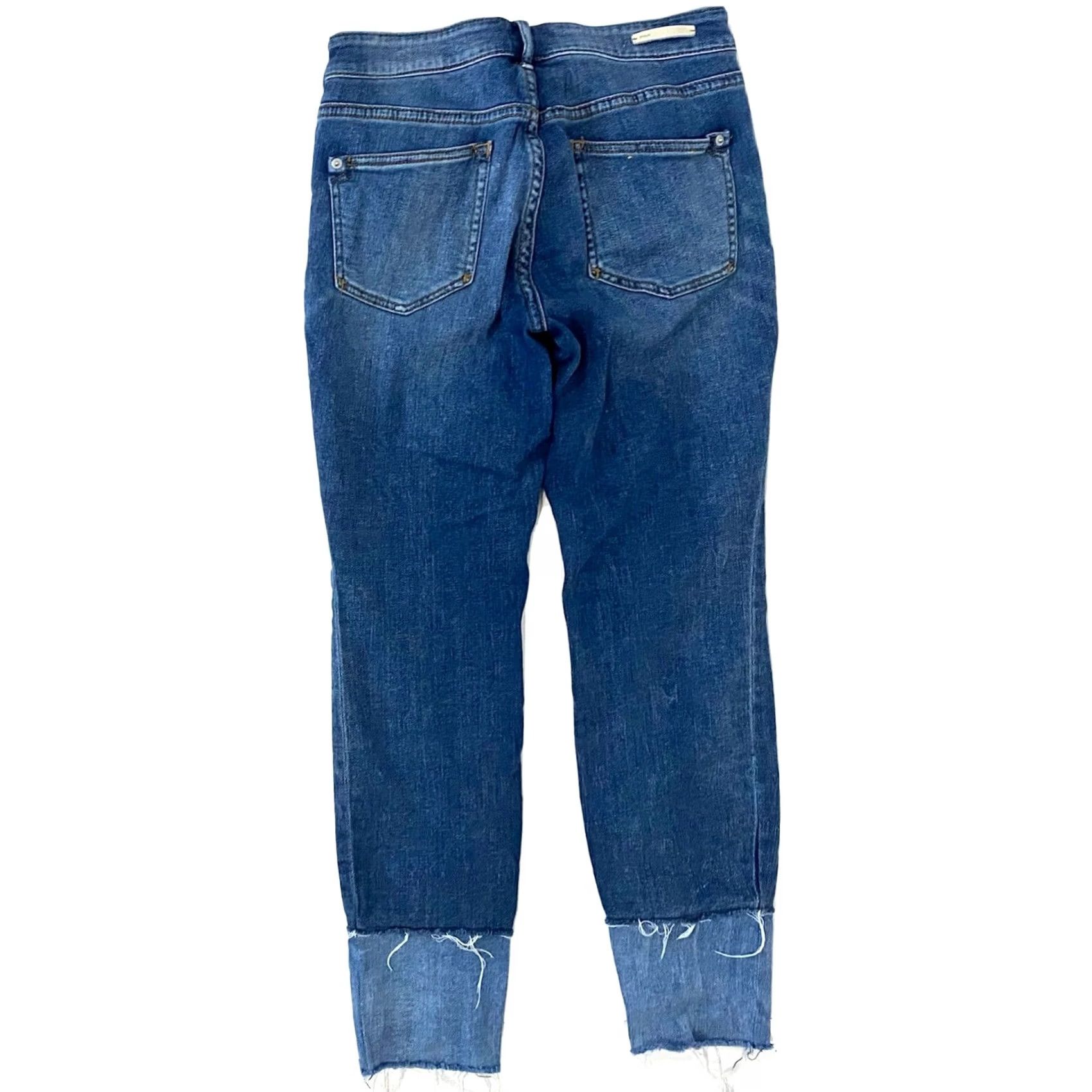Vintage Pilcro And The Letterpress Jeans High Rise Skinny Frayed Hem 2-Tone Denim 28 Woman Blue Jeans 28 Womens Skinny Denim 90s style? Size 28" / US 6 / IT 42 - 4 Thumbnail