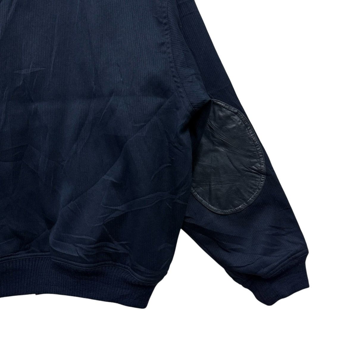 Vintage Vintage Suntory Coffee Boss Bomber Jacket Leather Dark Blue Size US XL / EU 56 / 4 - 8 Thumbnail