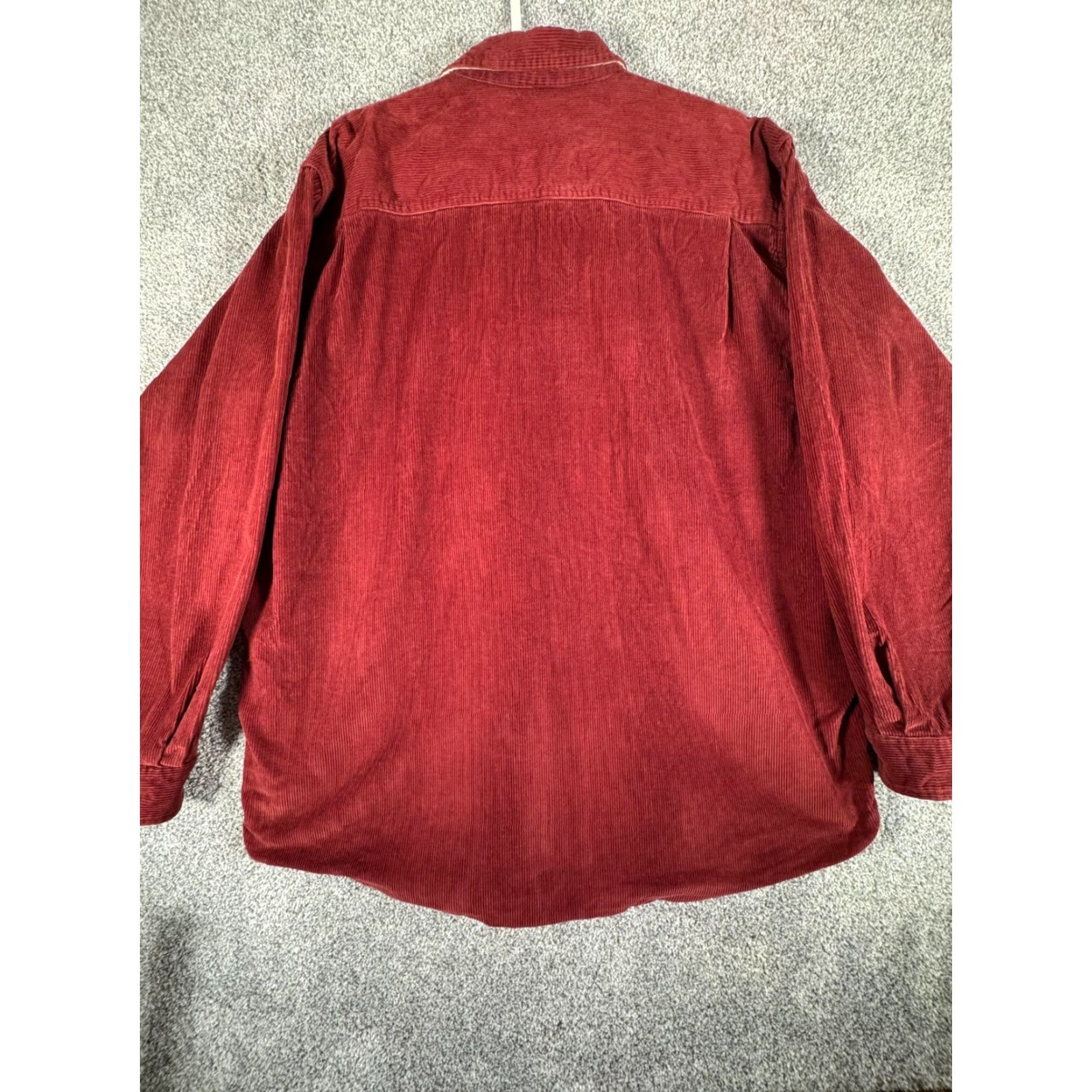 Izod VINTAGE IZOD Heavy Button Down Corduroy Shirt Mens XL Flannel Lined 90s Rustic Casual Casual Mens XL Red Corduroy Button Up Shirt Size US XL / EU 56 / 4 - 2 Thumbnail