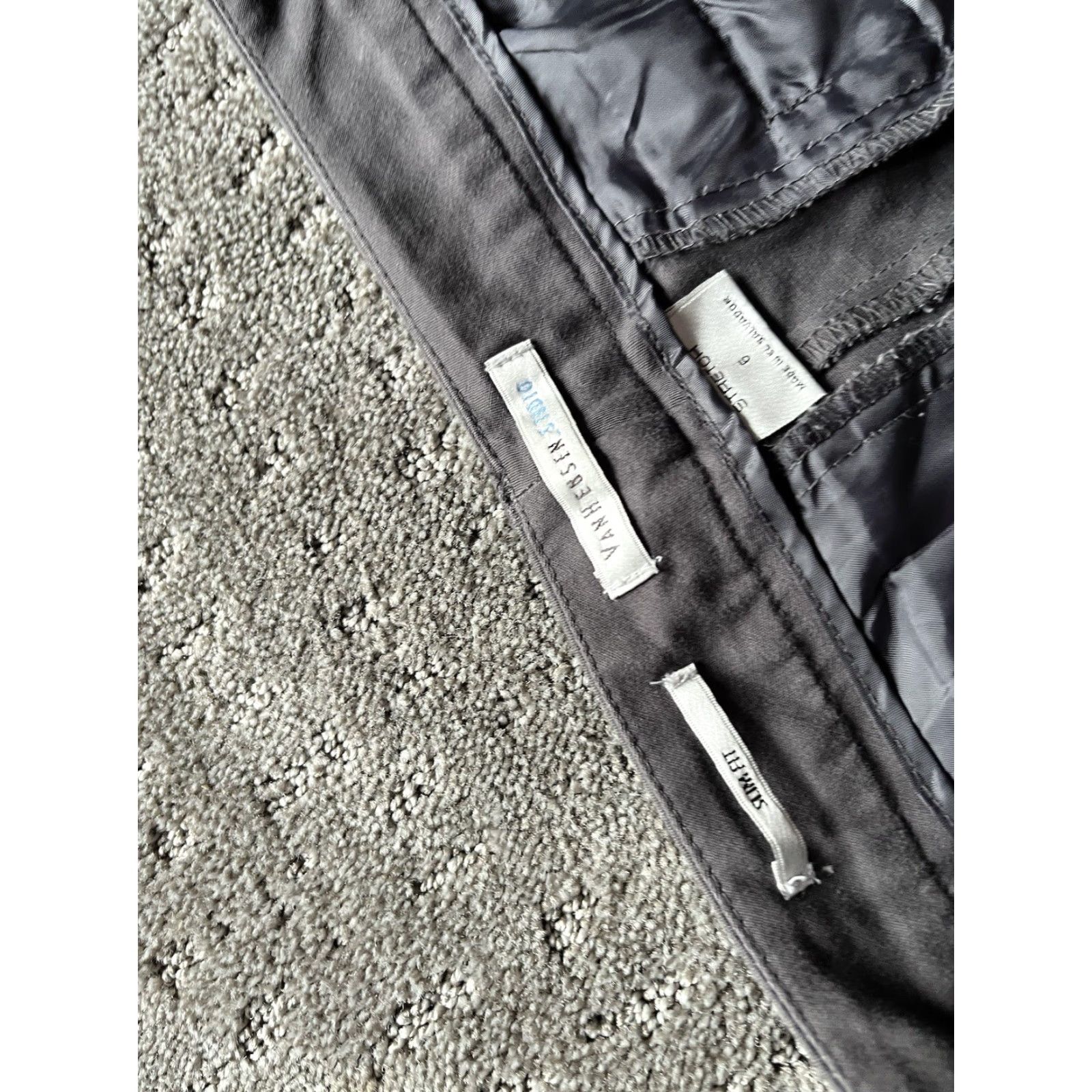 Vintage Van Heusen Slim Fit Gray Dress Pants Women's Size 6 Regular Stretch Tapered Pull On Size 28" / US 6 / IT 42 - 5 Thumbnail