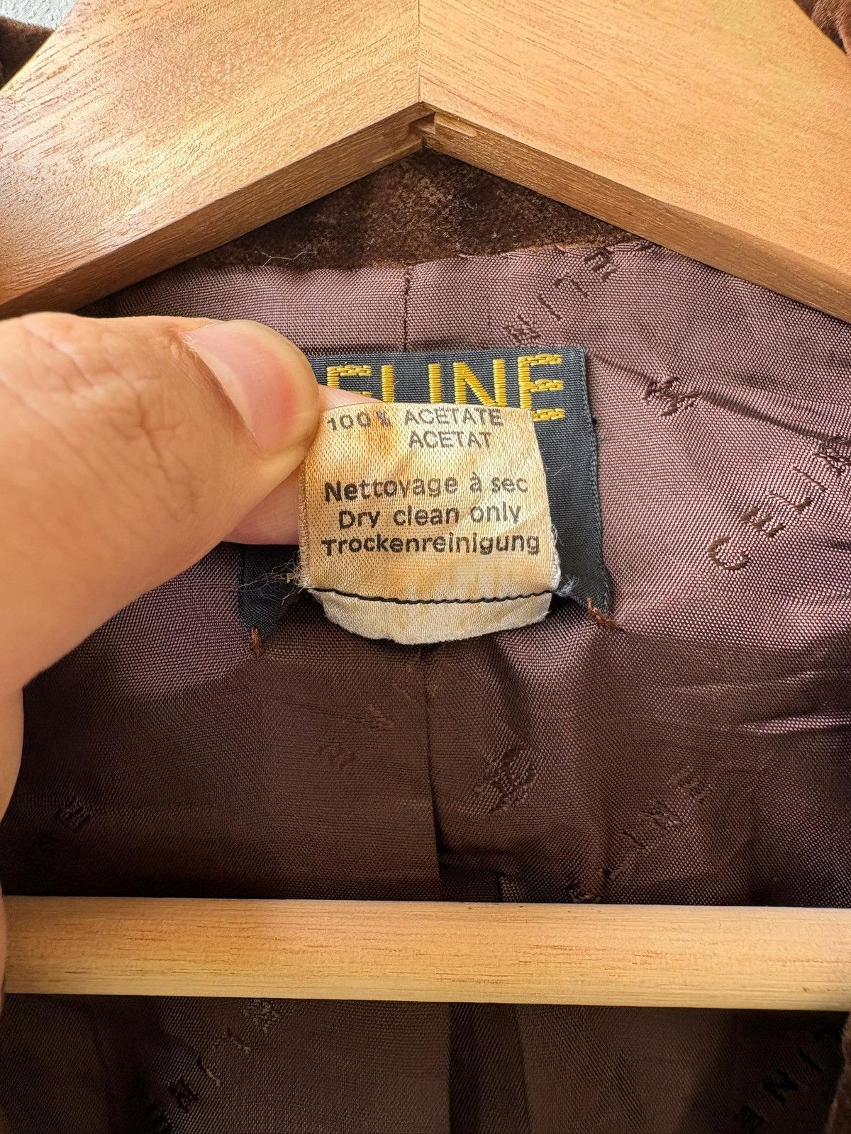 Celine RARE‼️ Vintage 70s Monogram Céline Paris Brown Velvet Blazer Size US M / EU 48-50 / 2 - 11 Thumbnail