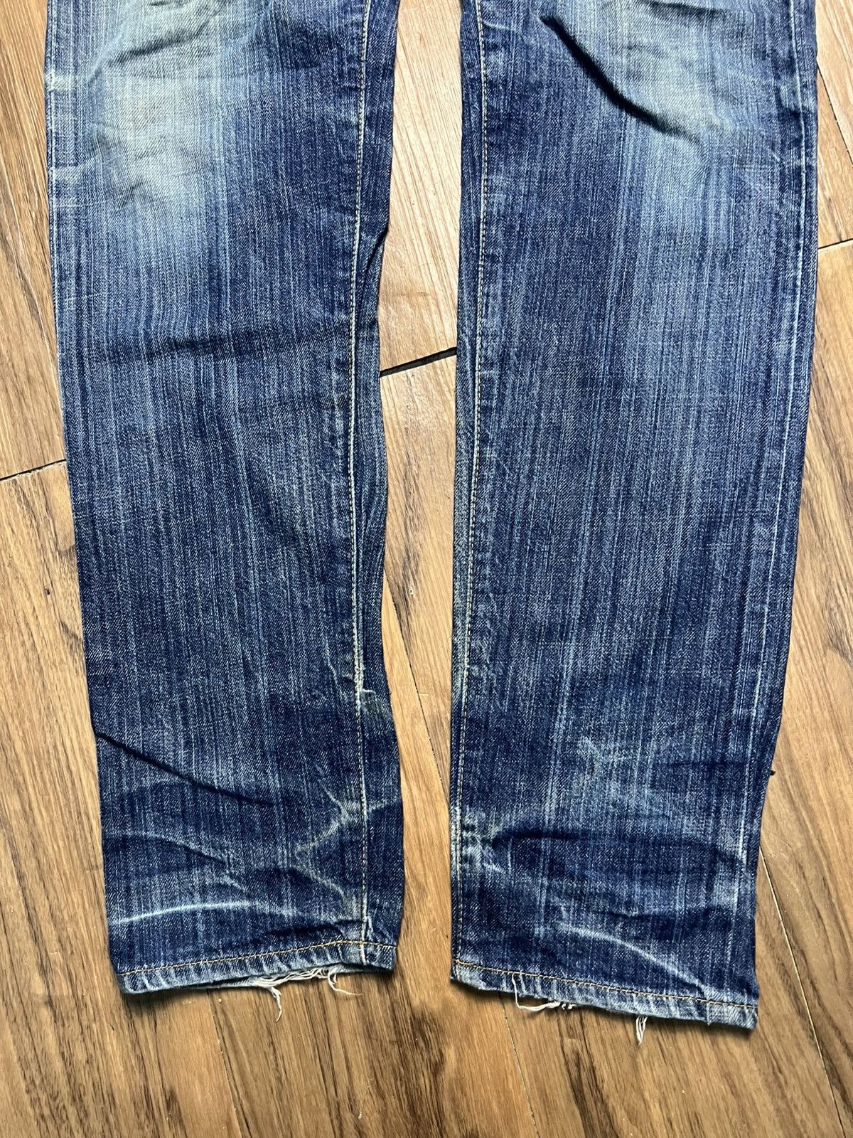 Beams Japan BEAMS BOY Japan Vintage Style Buckle Back Denim Jeans (45) Size 31" - 5 Thumbnail
