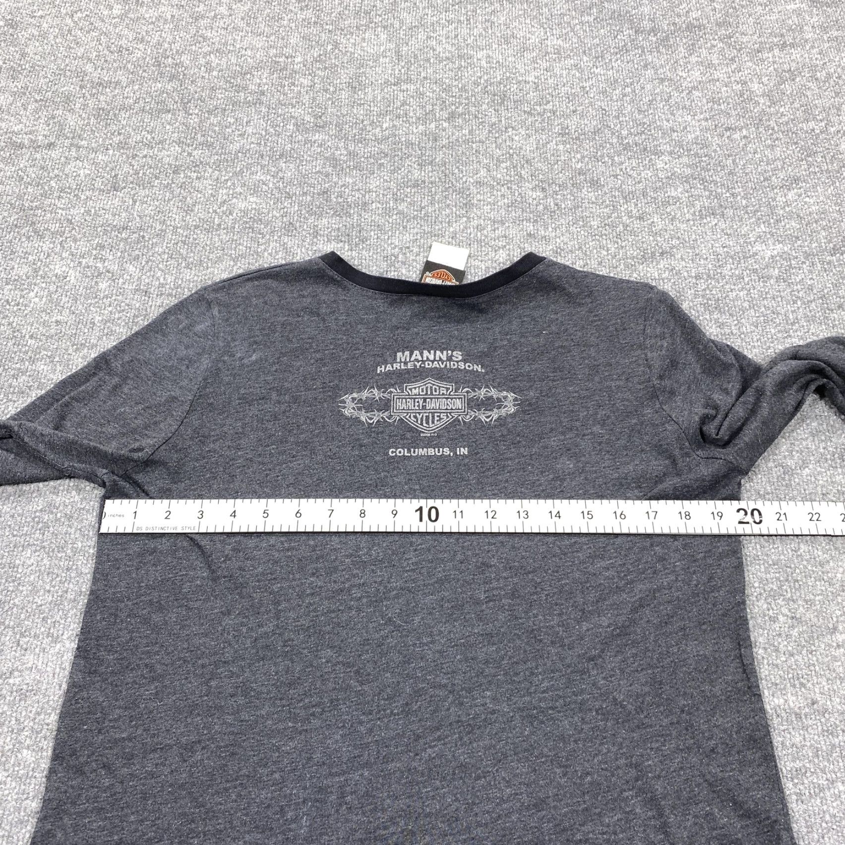 Harley Davidson Harley-Davidson Shirt Womens XL Gray Long Sleeve V-Neck Motorcycle Graphic Tee Size XL / US 12-14 / IT 48-50 - 7 Thumbnail