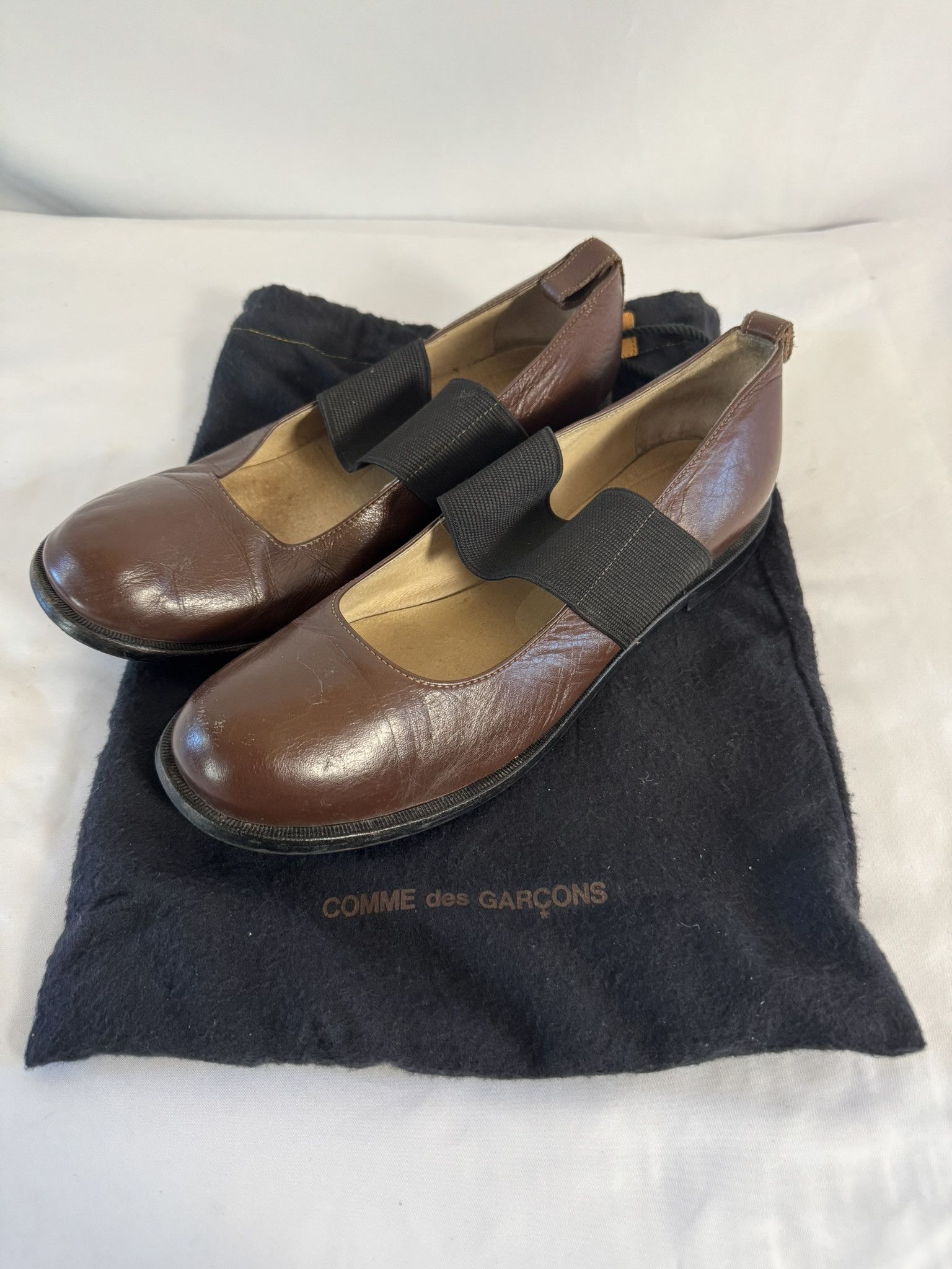 Comme des Garcons Comme des Garçons Elastic Strap Leather Mary Jane Shoes Size US 7.5 / IT 37.5 - 2 Thumbnail