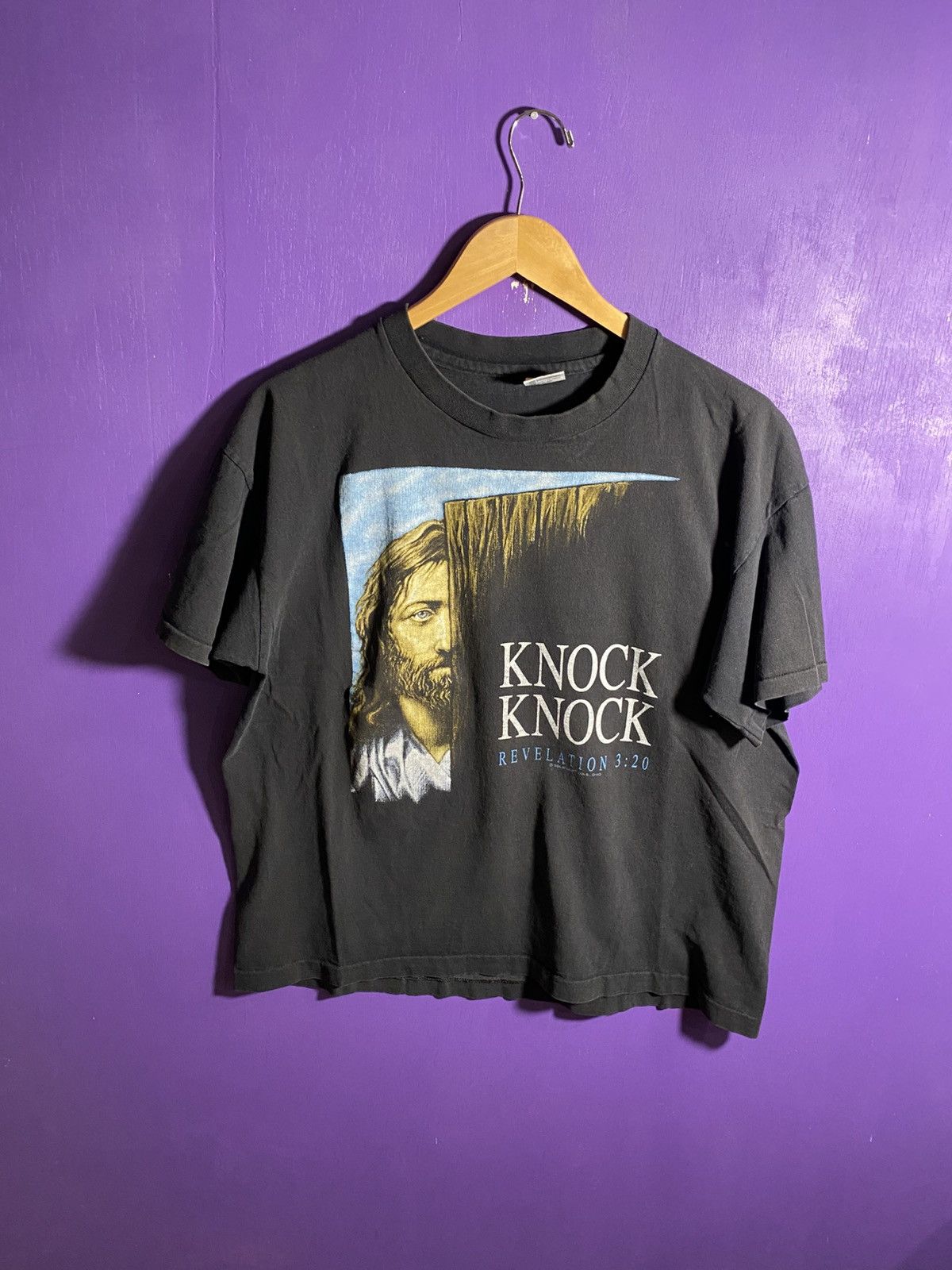 Other Vintage 90s Knock knock revelation Jesus tee Size US L / EU 52-54 / 3 - 1 Thumbnail