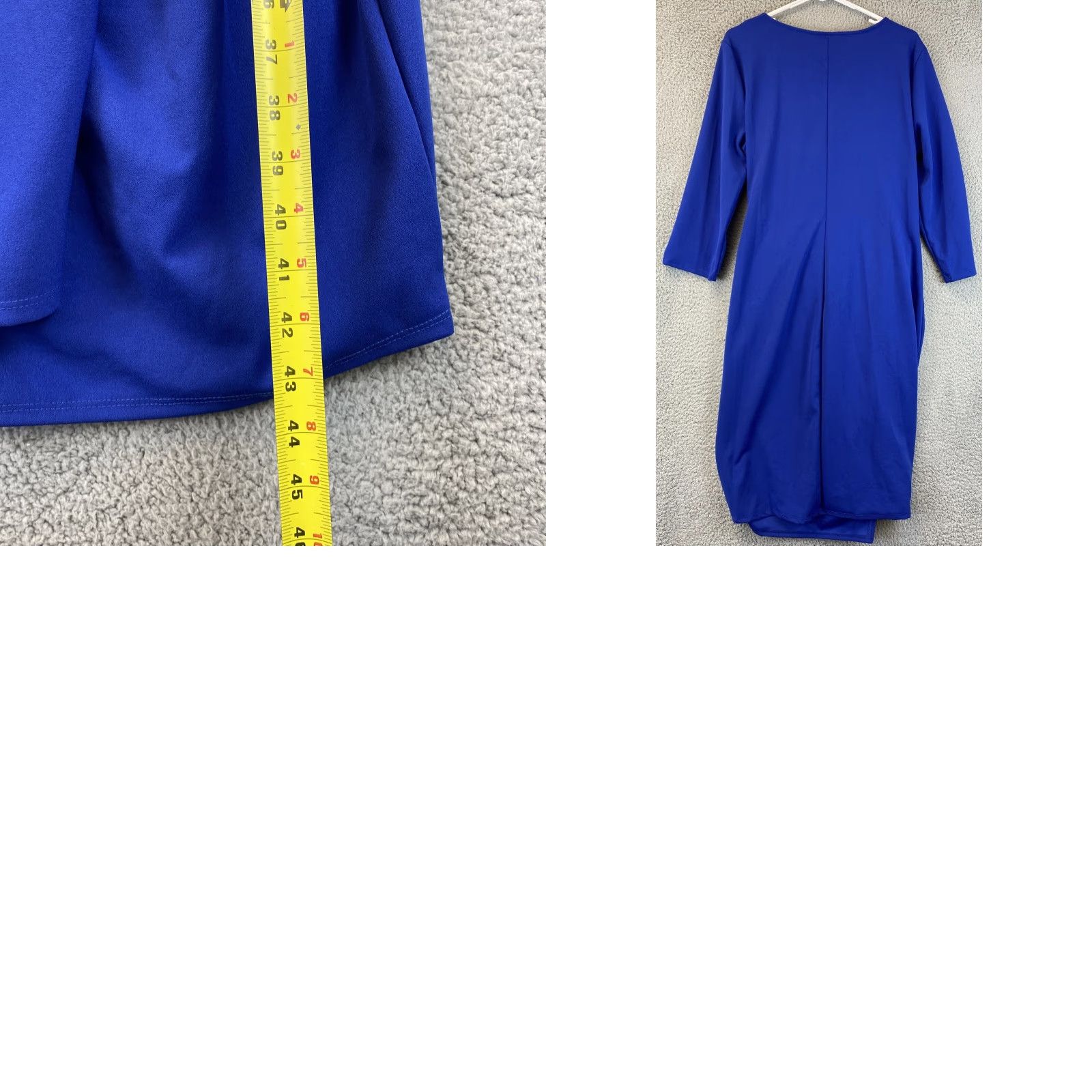Vintage Ashley Boutique Women's XXL 2 XL Blue Longsleeve Dress NWT / 69-38 Size XXL / US 16-18 / IT 52-54 - 8 Thumbnail