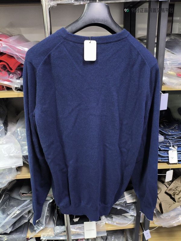 Brunello Cucinelli Brunello Cucinelli Men's Blue Cashmere Crewneck Sweater Size US M / EU 48-50 / 2 - 1 Thumbnail