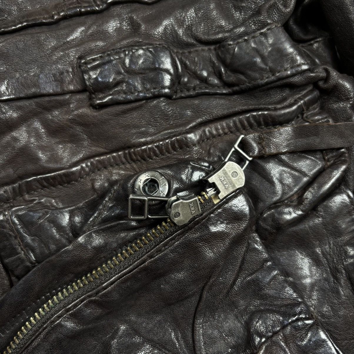 Isamu Katayama Backlash Designworks wrinkled leather jacket double zipper Size US M / EU 48-50 / 2 - 9 Thumbnail