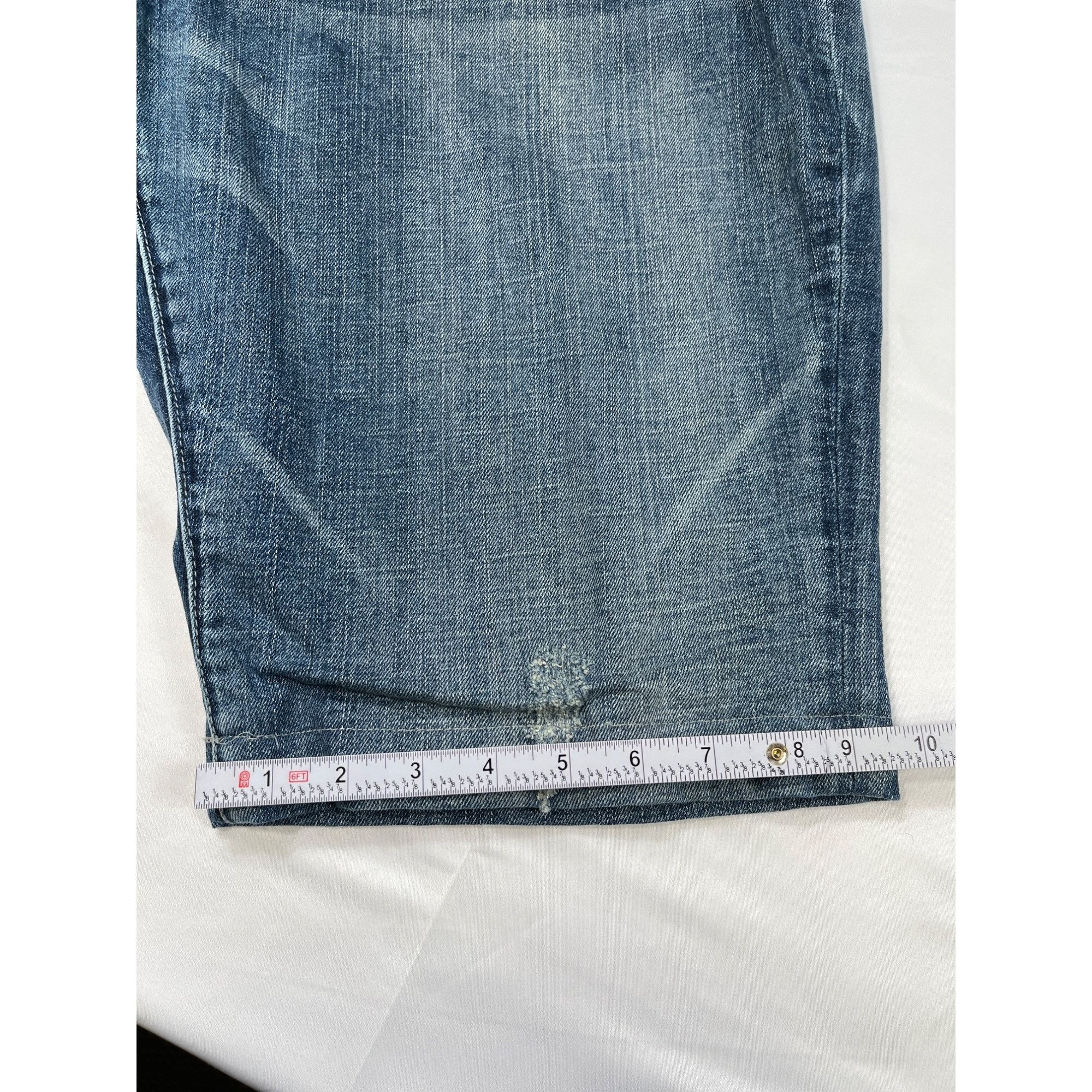 7 For All Mankind 7 For All Mankind SKU 7571 Womens Distressed Blue Denim Jean Size 22" - 12 Thumbnail
