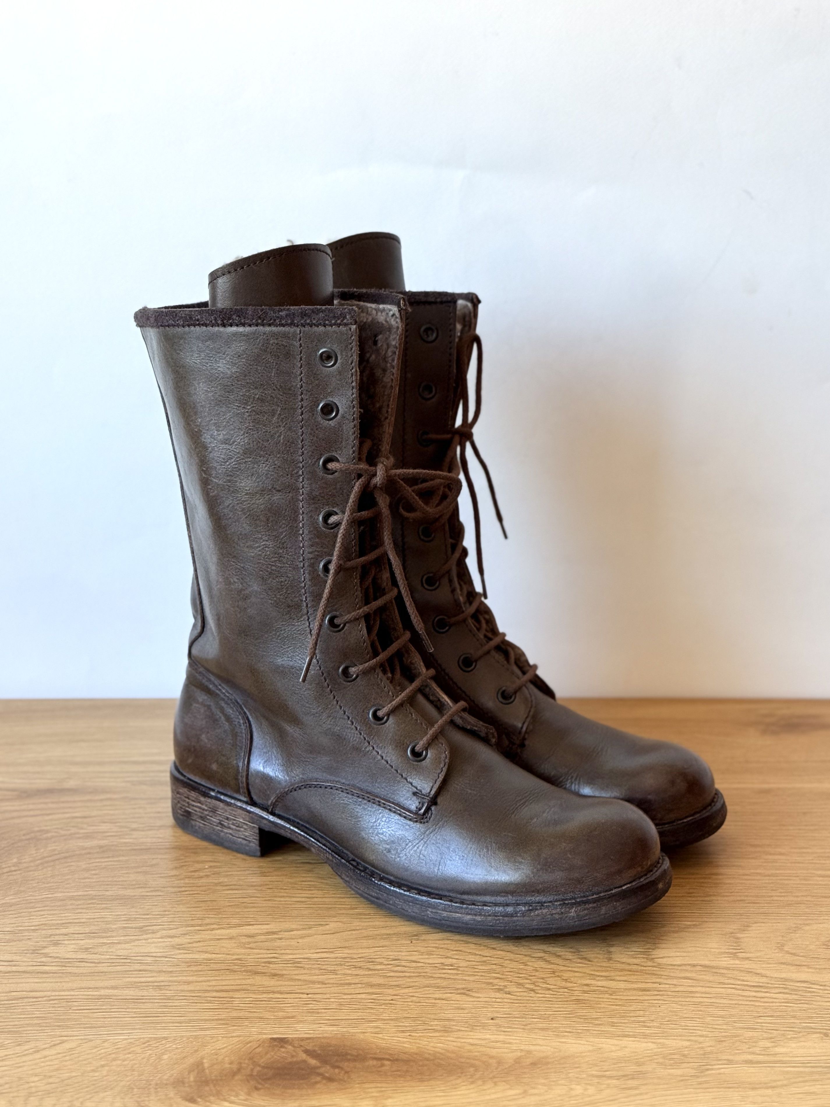 MoMA MOMA Leather Shearling Tall Boots EU38 Size US 8 / IT 38 - 4 Thumbnail