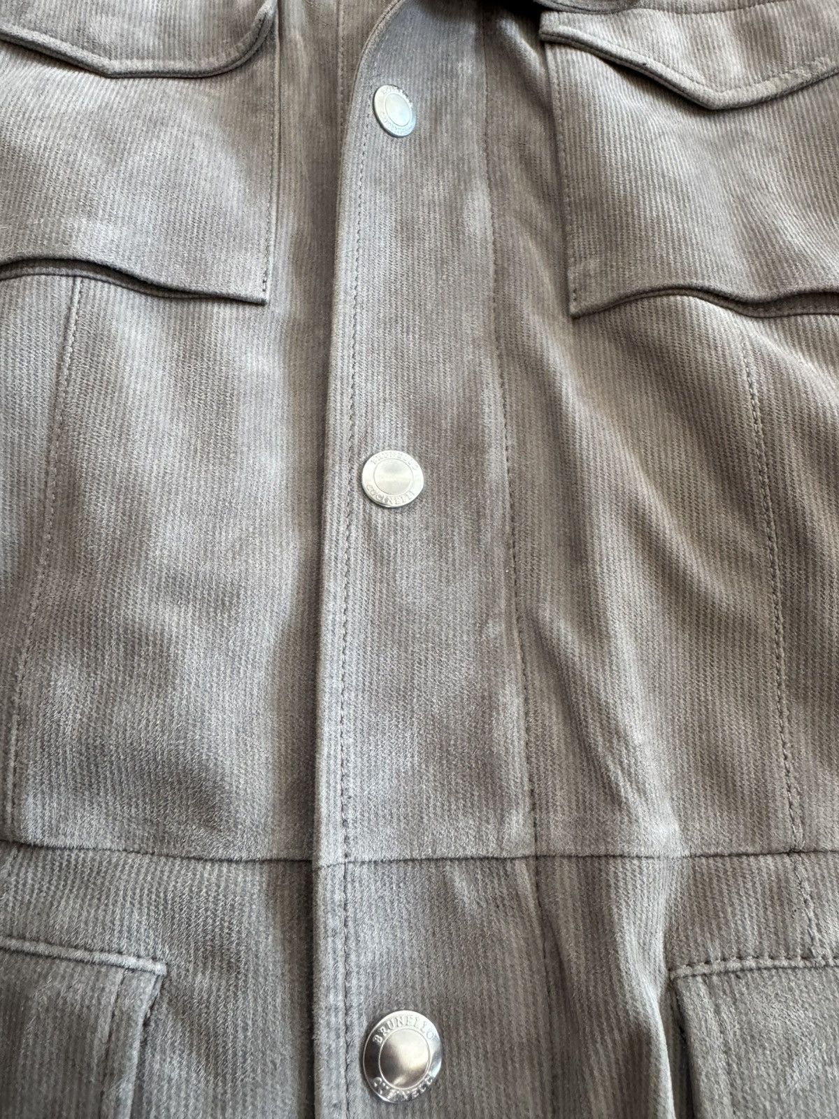 Brunello Cucinelli Corduroy effect leather jacket Size US S / EU 44-46 / 1 - 9 Thumbnail