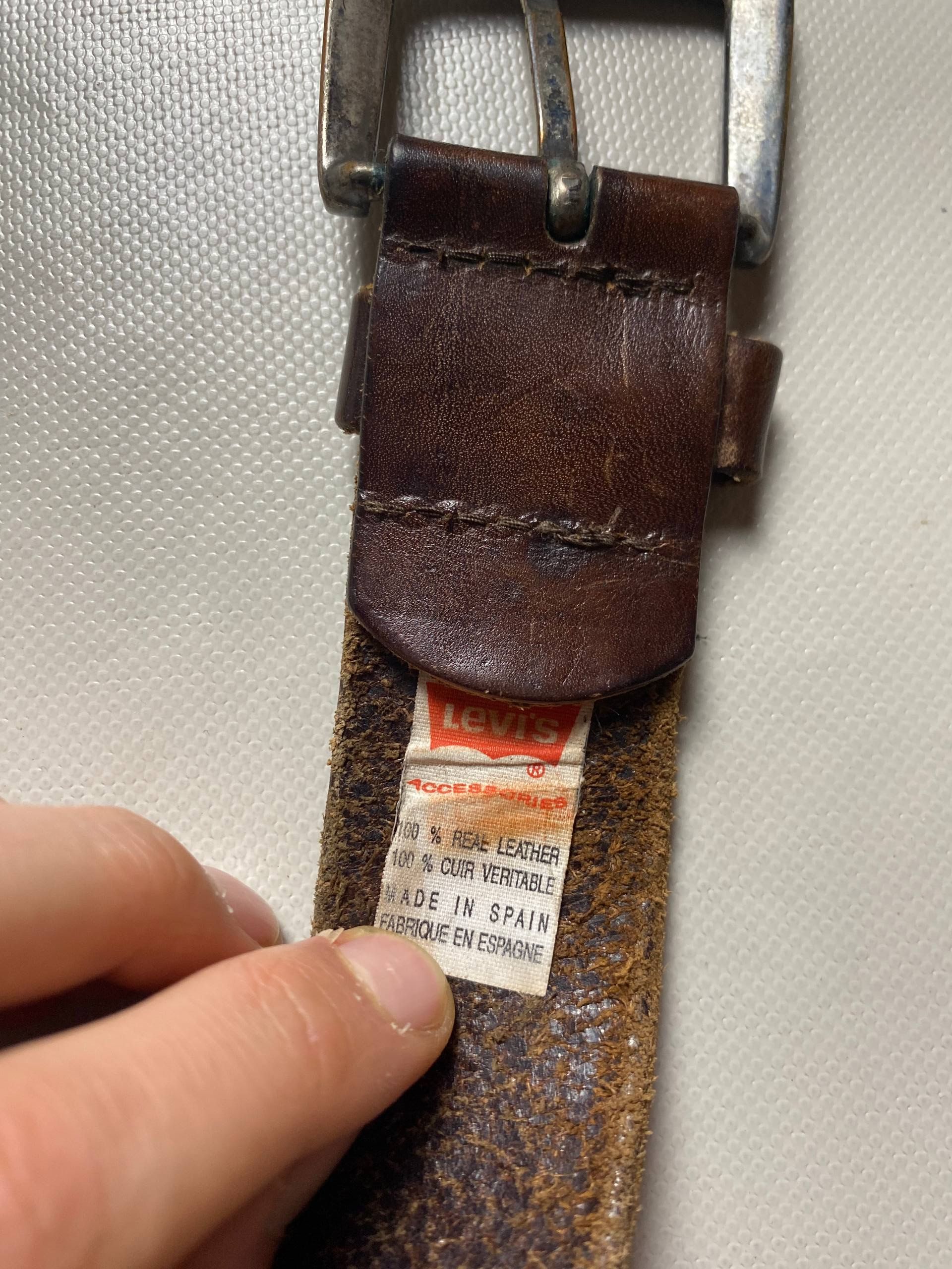 Levi's Levis Vintage 90s Leather Belt Size ONE SIZE - 6 Thumbnail