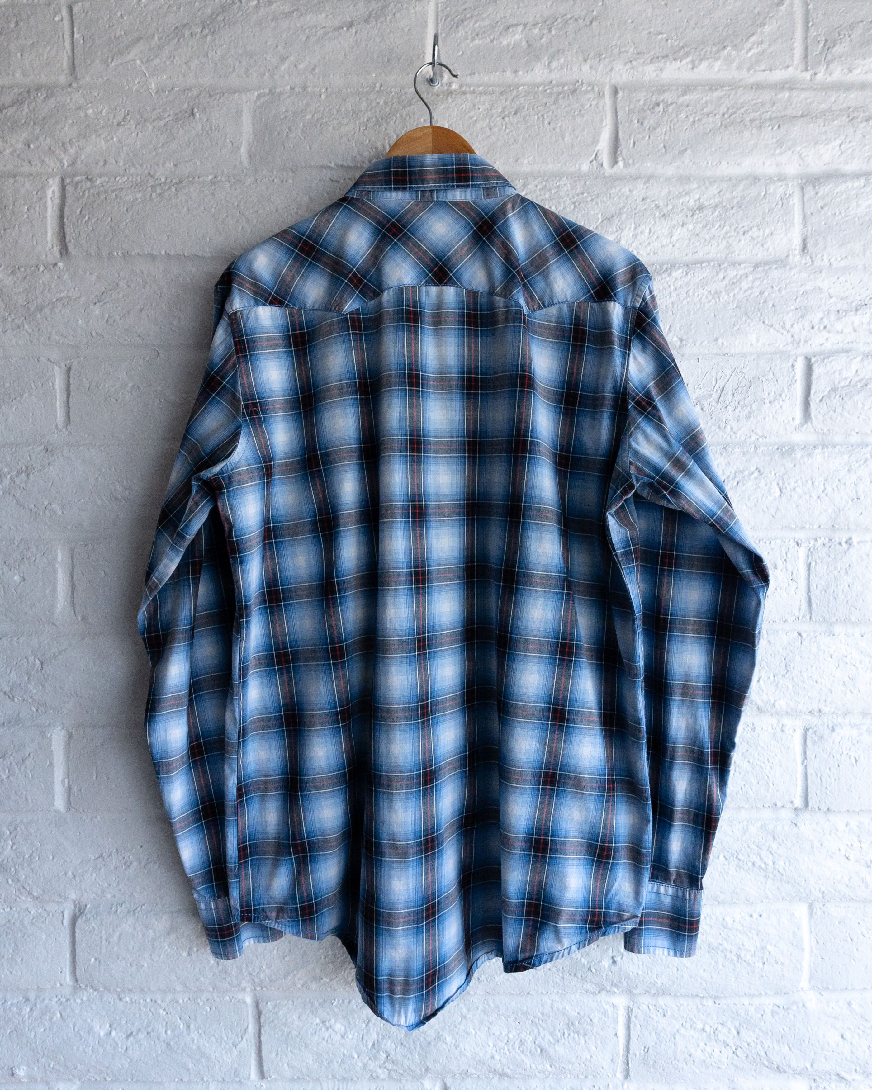 Wrangler Vintage Wrangler Western Shirt Shadow Plaid Men's L Tall Size US L / EU 52-54 / 3 - 5 Thumbnail