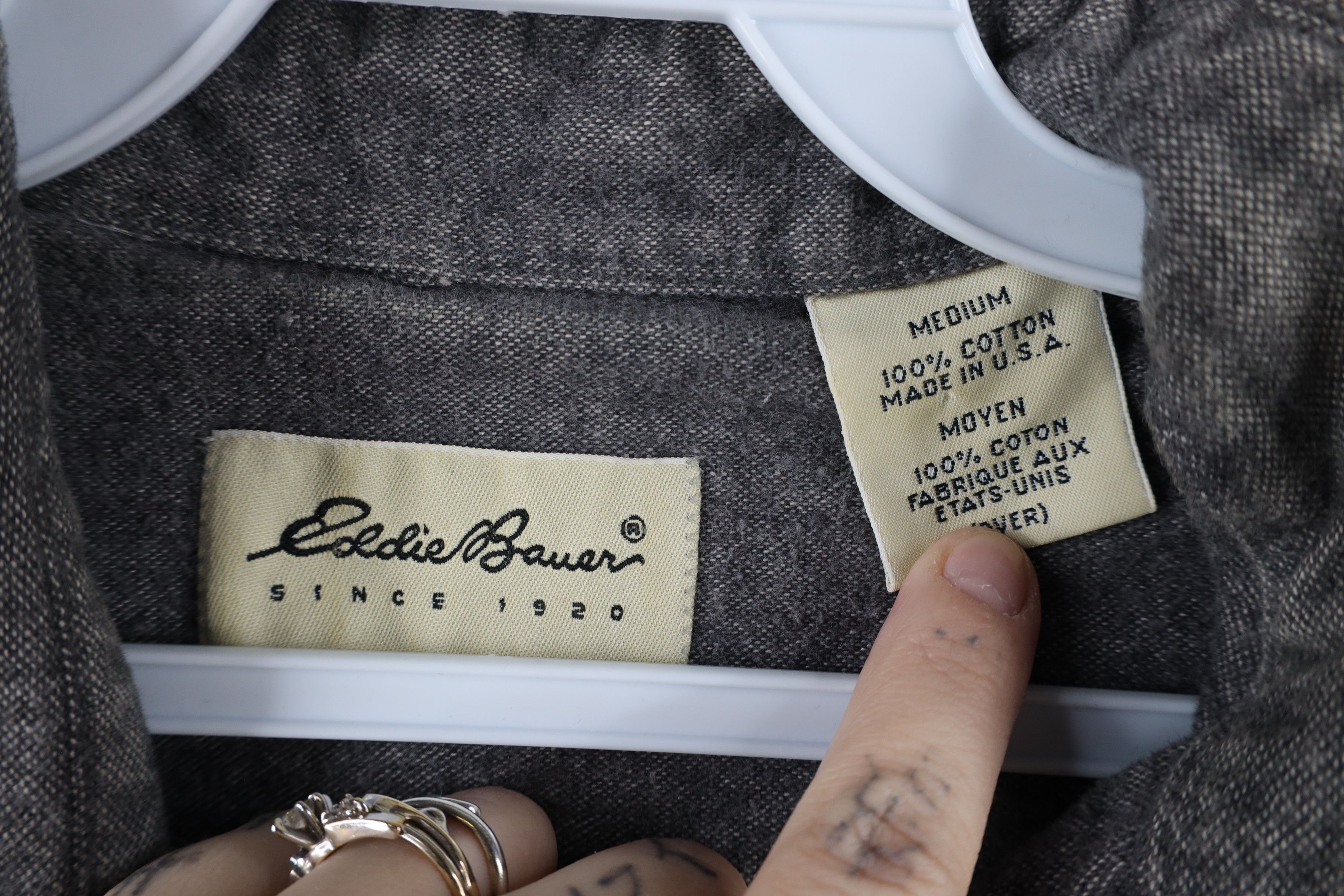 Eddie Bauer × Vintage Vintage 90s Eddie Bauer Chamois Cloth Button Shirt USA Size US M / EU 48-50 / 2 - 5 Thumbnail
