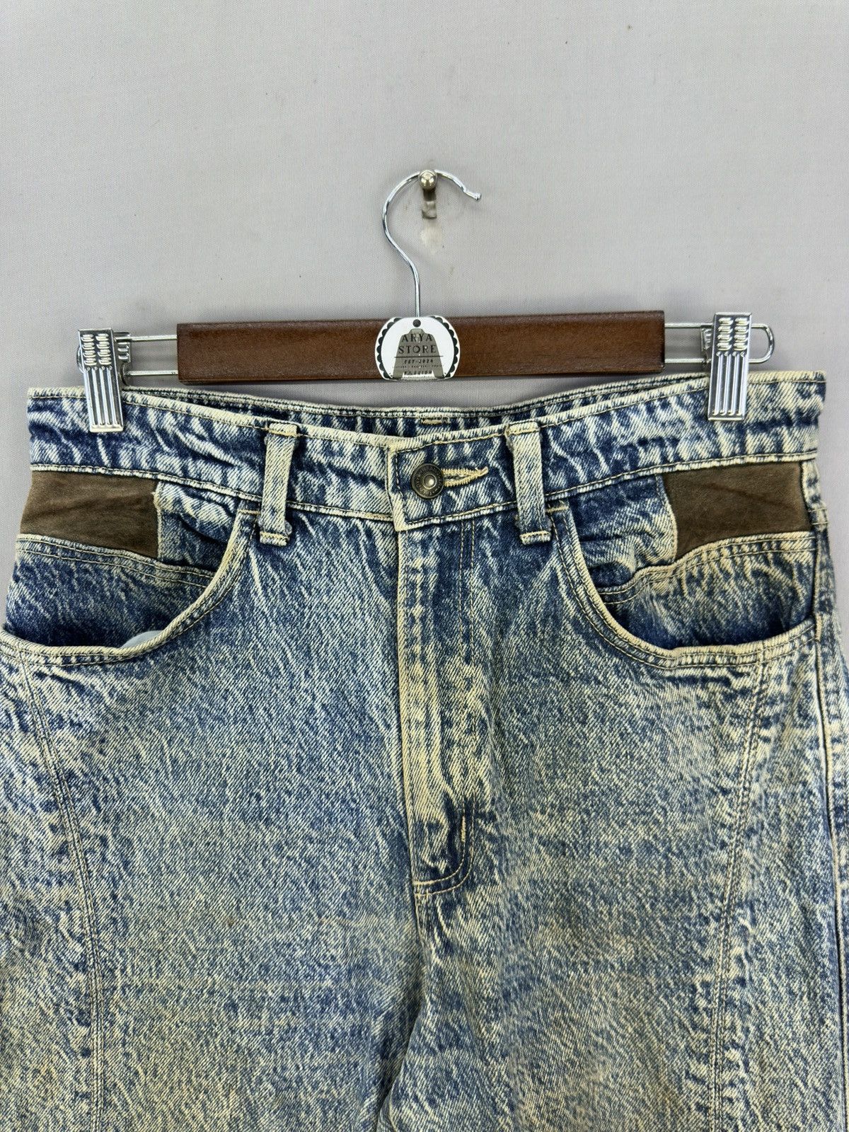 Wrangler Euro Wrangler Acid Wash Jeans Size US 30 / EU 46 - 9 Thumbnail