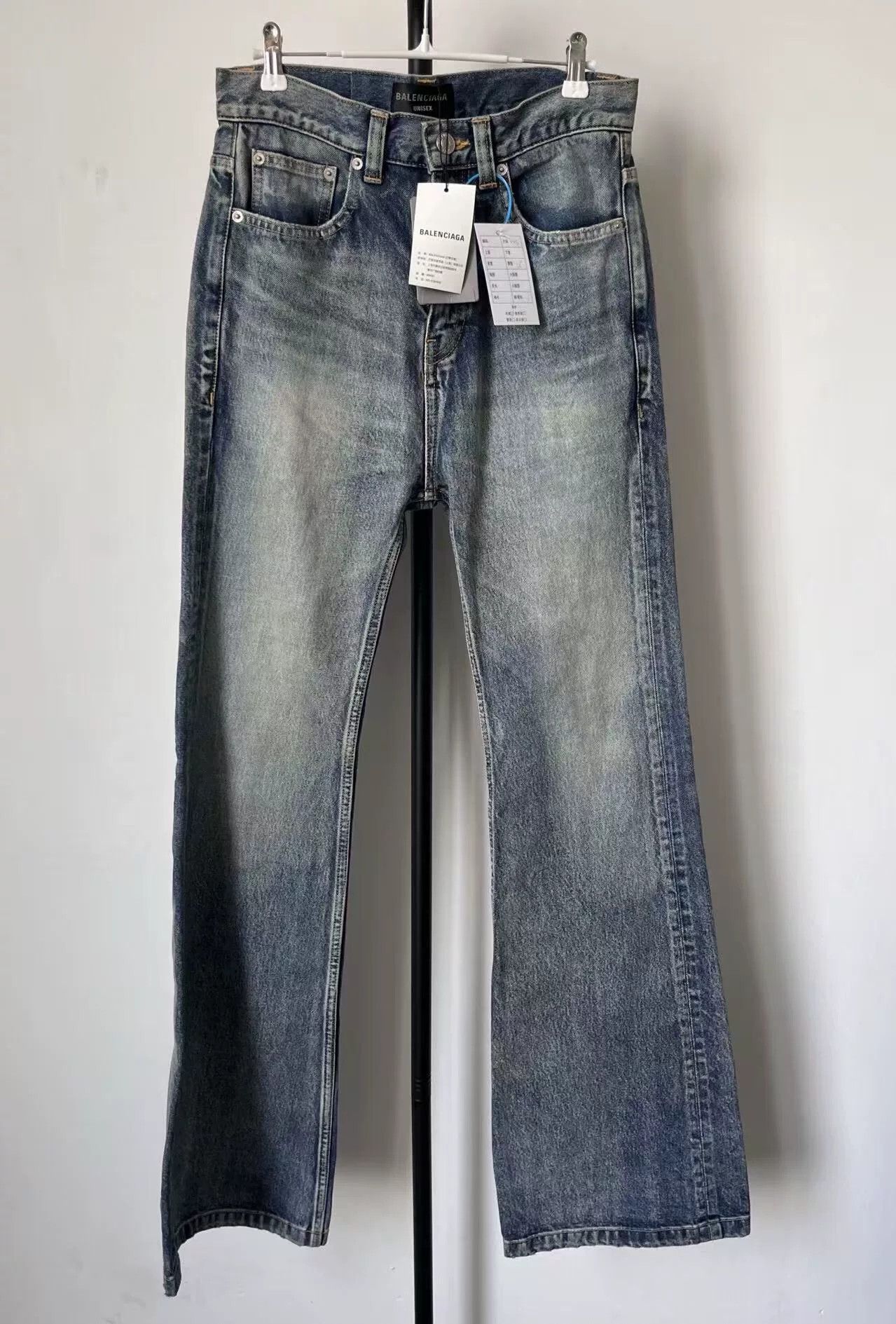 Balenciaga Balenciaga Mid-Rise Flare Jeans in Blue Size 22" - 1 Thumbnail