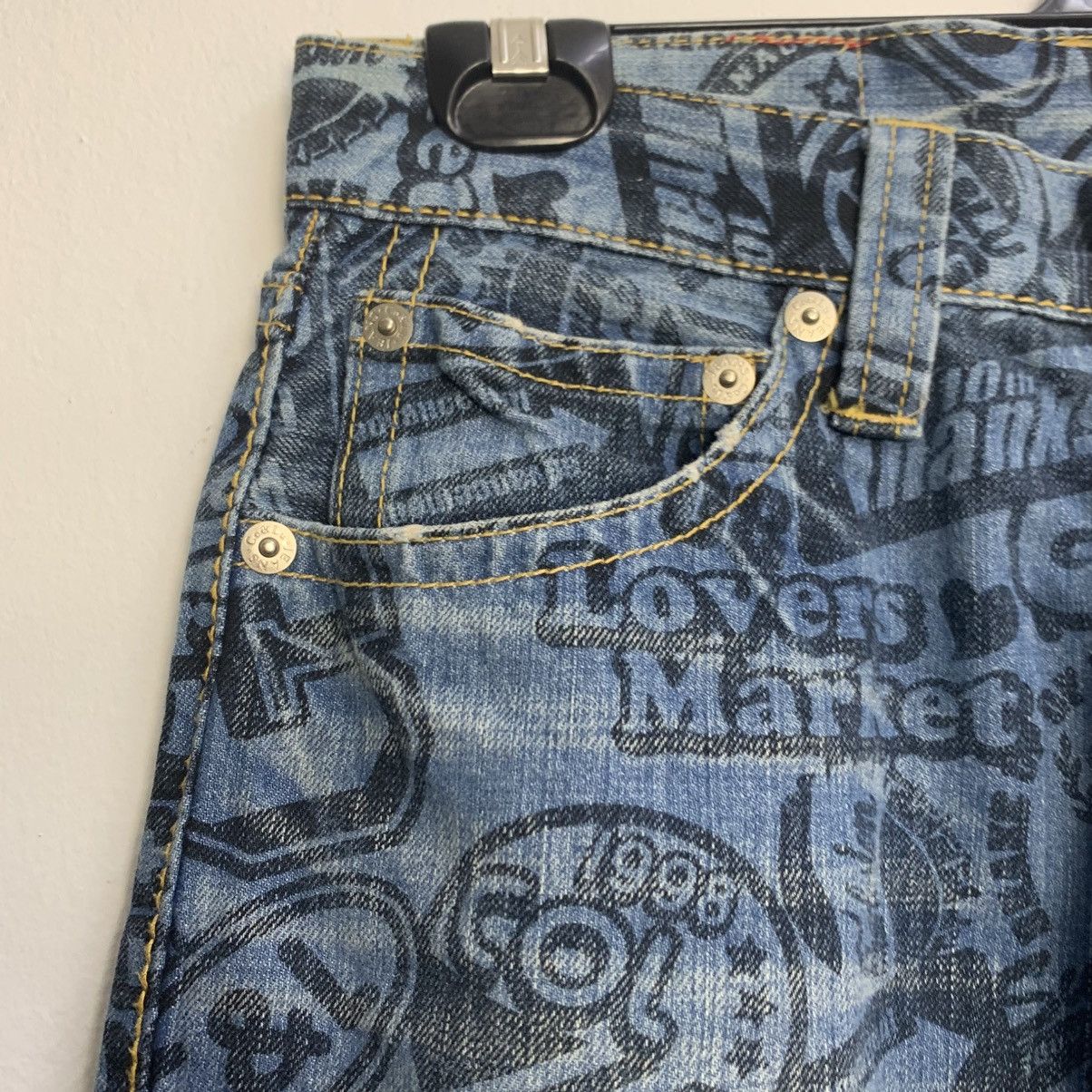 If Six Was Nine Rare Co&Lu Jeans Allover Graphic Print Denim Size US 30 / EU 46 - 13 Thumbnail