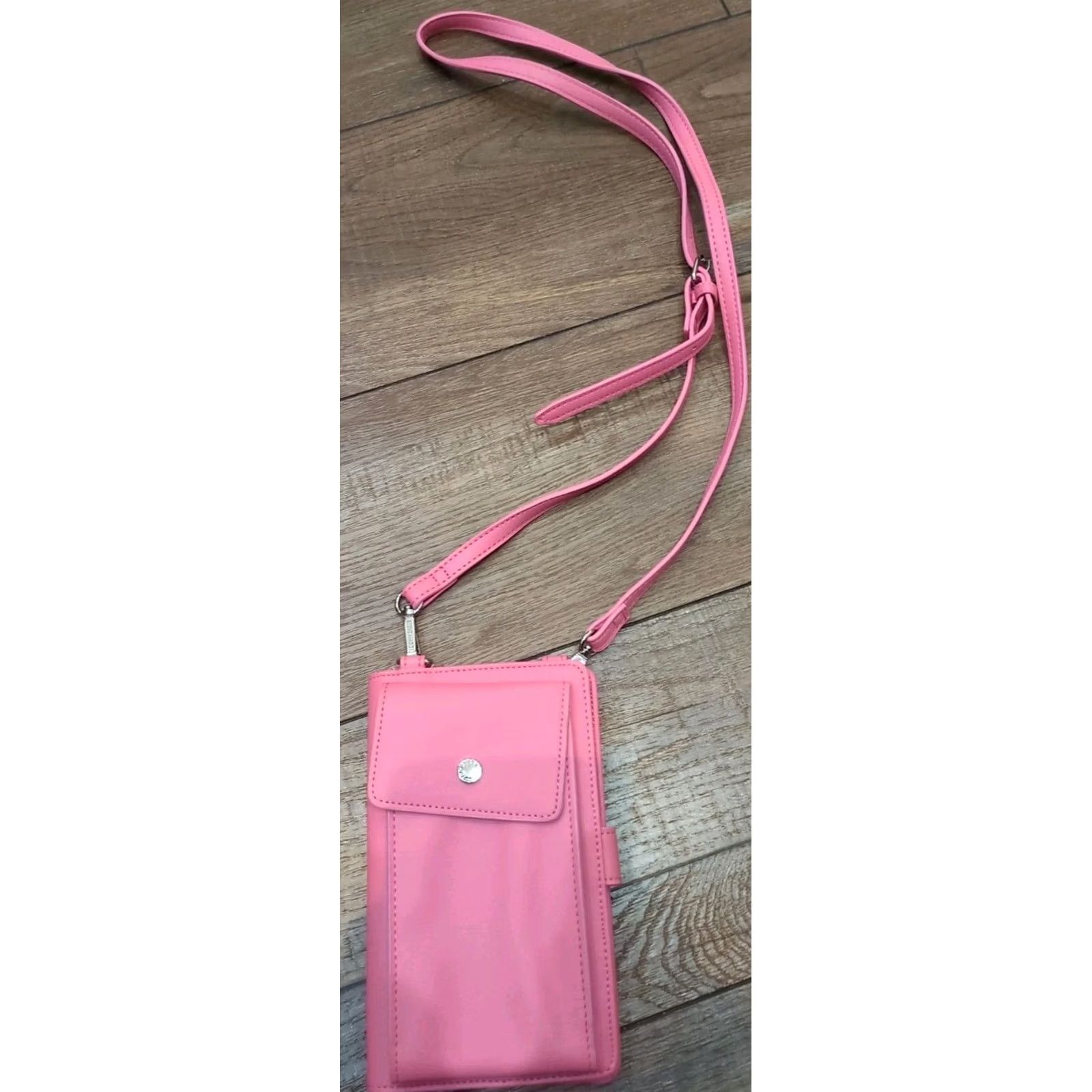 Steve Madden Steve Madden Crossbody Bag Pink Adjustable Wallet Purse Faux Leather Size ONE SIZE - 2 Thumbnail
