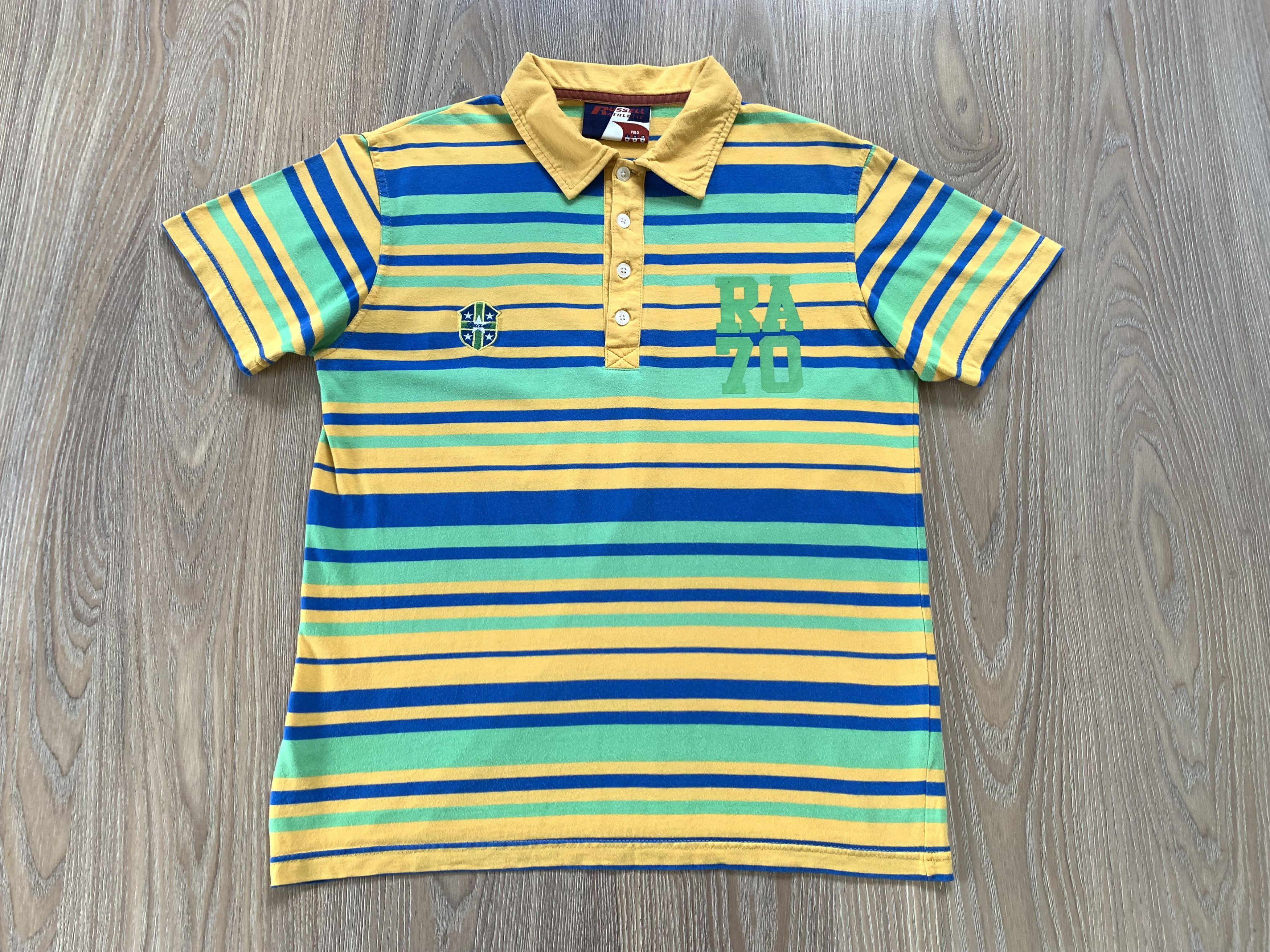 Russell Athletic Vintage Russel Athletic Brasil Cotton Stripe Polo Size US S / EU 44-46 / 1 - 2 Thumbnail