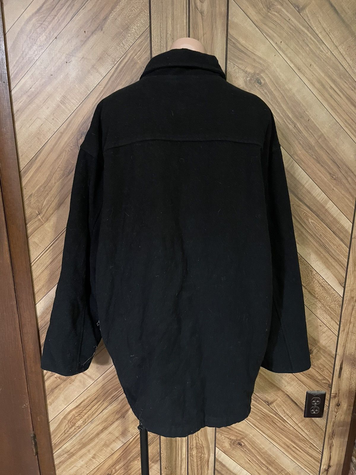 Old Navy Old Navy Black Wool Blend Double Breasted Classic Coat Size US XL / EU 56 / 4 - 5 Thumbnail