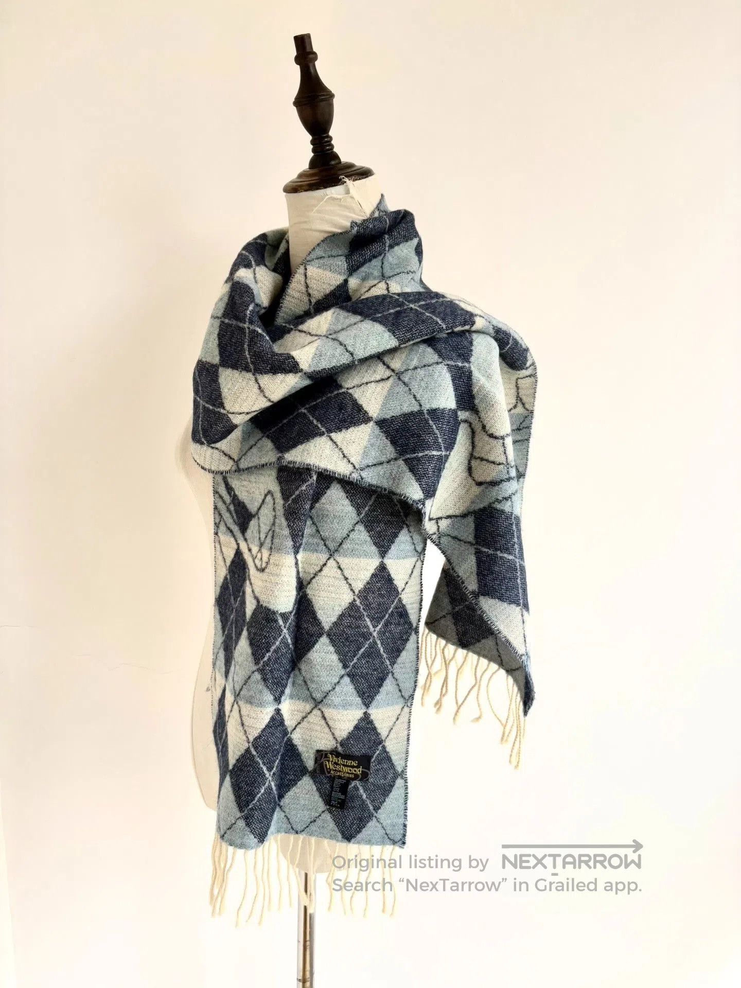 Vivienne Westwood Vivienne Westwood Argyle Saturn Wool Scarf. Size ONE SIZE - 3 Thumbnail