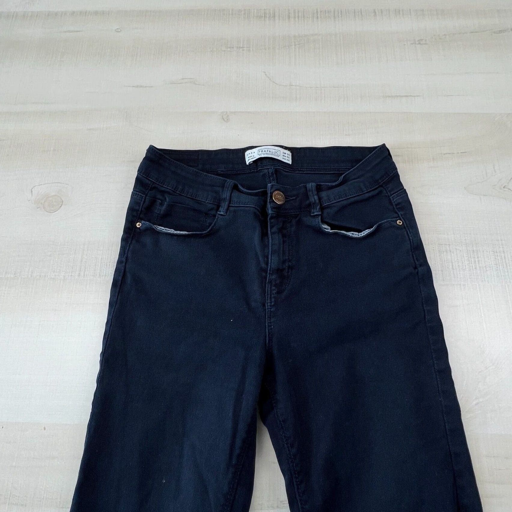 Zara Zara Womens Skinny Jeans Blue Dark Wash Denim Slim Fit Stretch 2 Extra Large Size 26" / US 2 / IT 38 - 2 Thumbnail