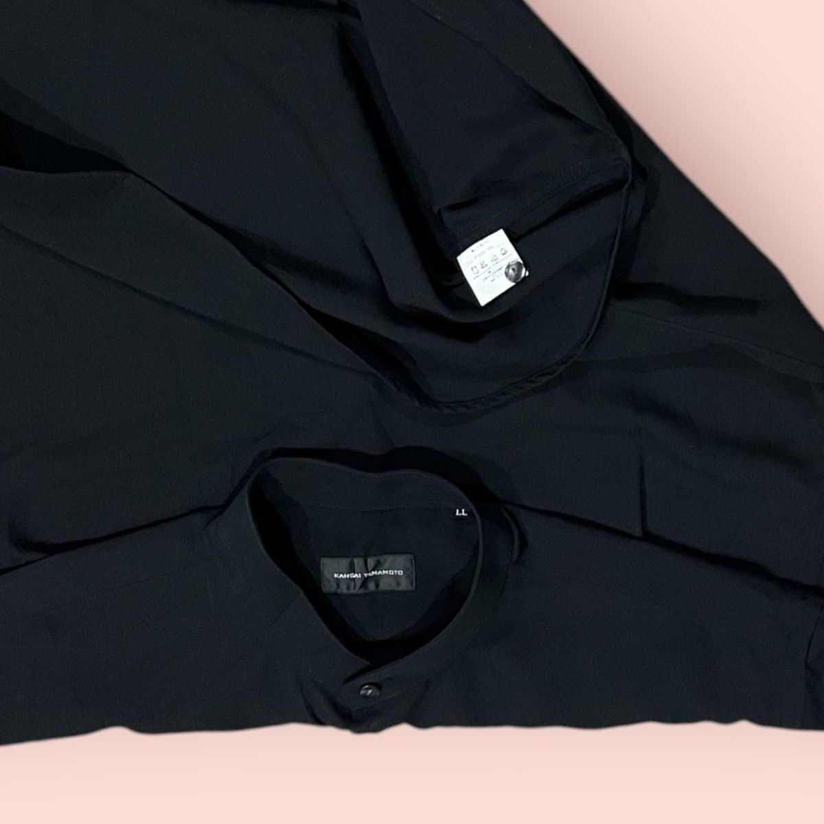 Designer × Japanese Brand × Kansai Yamamoto VINTAGE KANSAI YAMAMOTO STAND COLLAR BUTTON UP SHIRT Size US XL / EU 56 / 4 - 17 Thumbnail