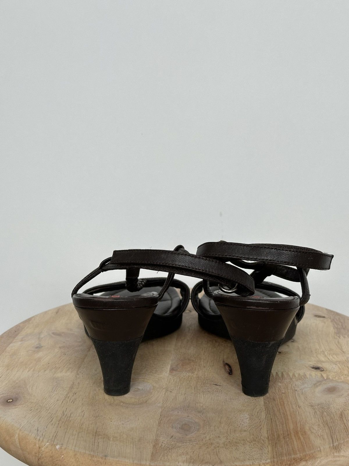 Designer × Prada Prada wedge sandals brown rare designer vintage Size US 7.5 / IT 37.5 - 4 Thumbnail