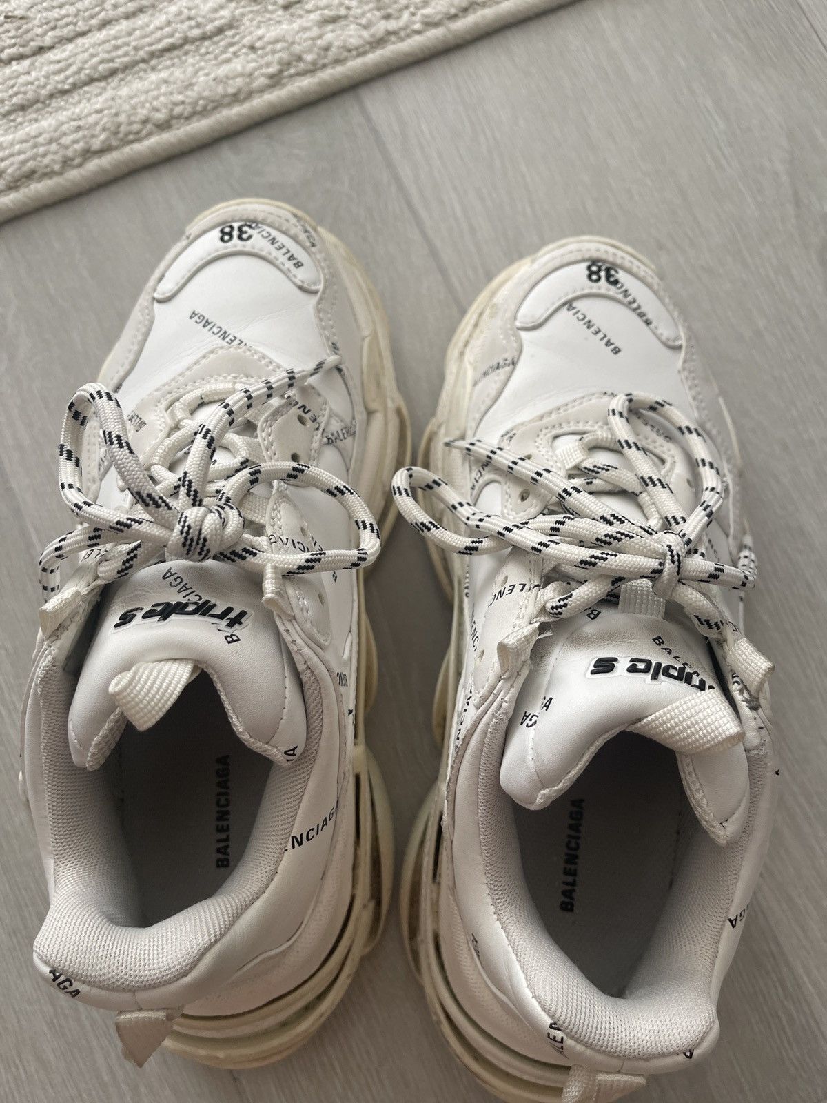 Balenciaga Balenciaga Triple S Logo White Size US 8 / IT 38 - 6 Thumbnail