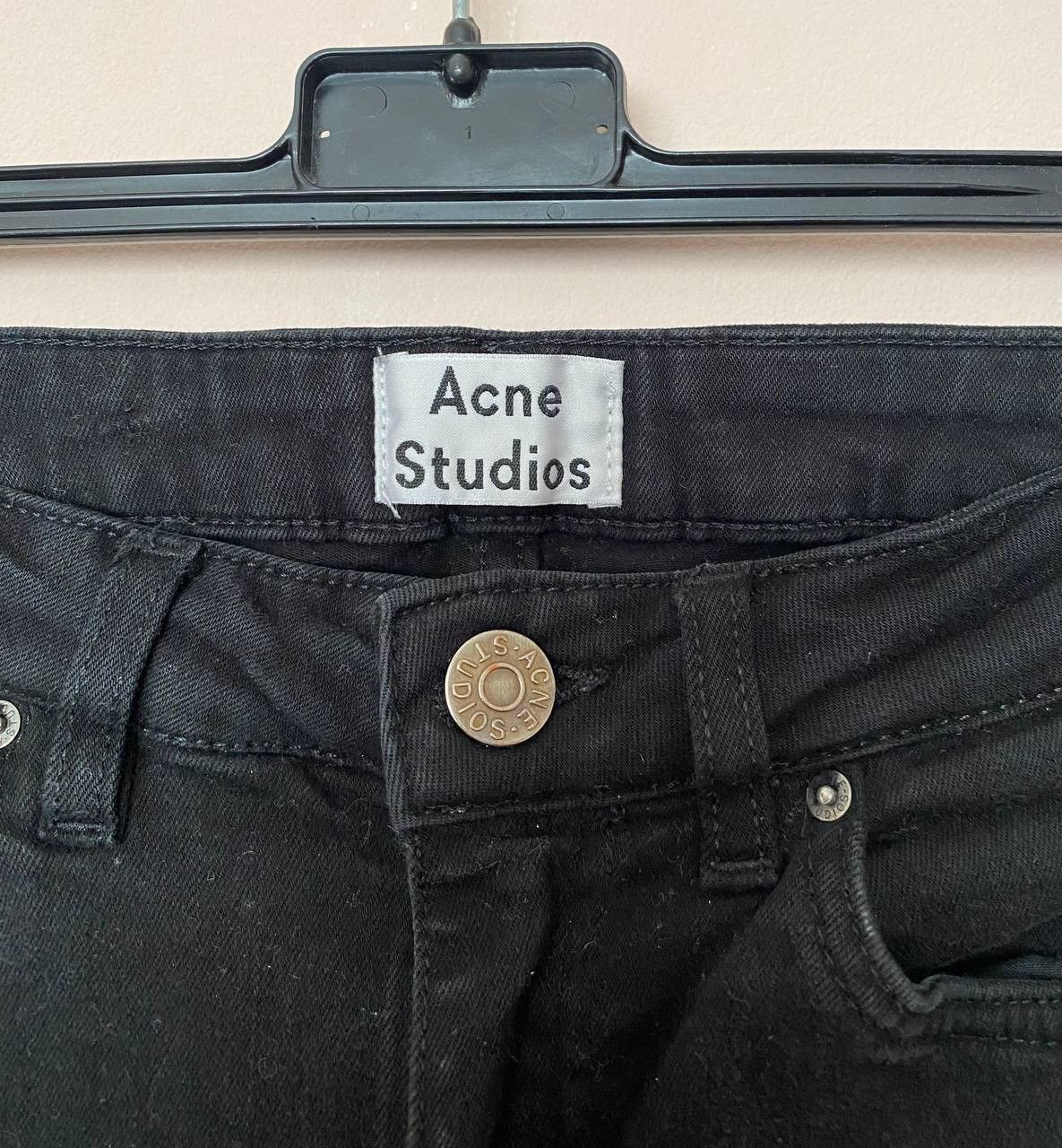 Acne Studios 🖤 Acne Studios Skin 5 Used Black Skinny Jeans 28x34 Size 28" / US 6 / IT 42 - 4 Thumbnail