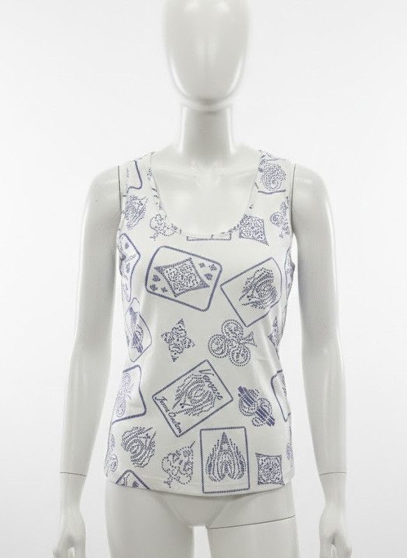 Versace BNWT Versace Jeans Monogram Playing Card Print Tank Top Size XS / US 0-2 / IT 36-38 - 1 Thumbnail