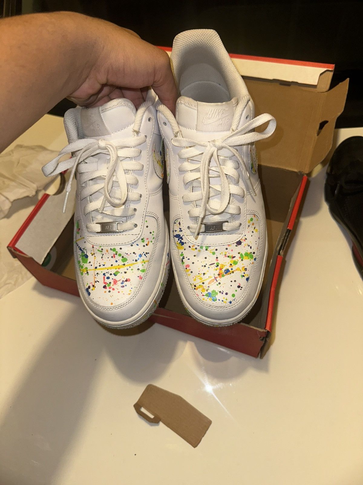 Nike Custom white Air Force 1 Size US 11 / EU 44 - 2 Thumbnail