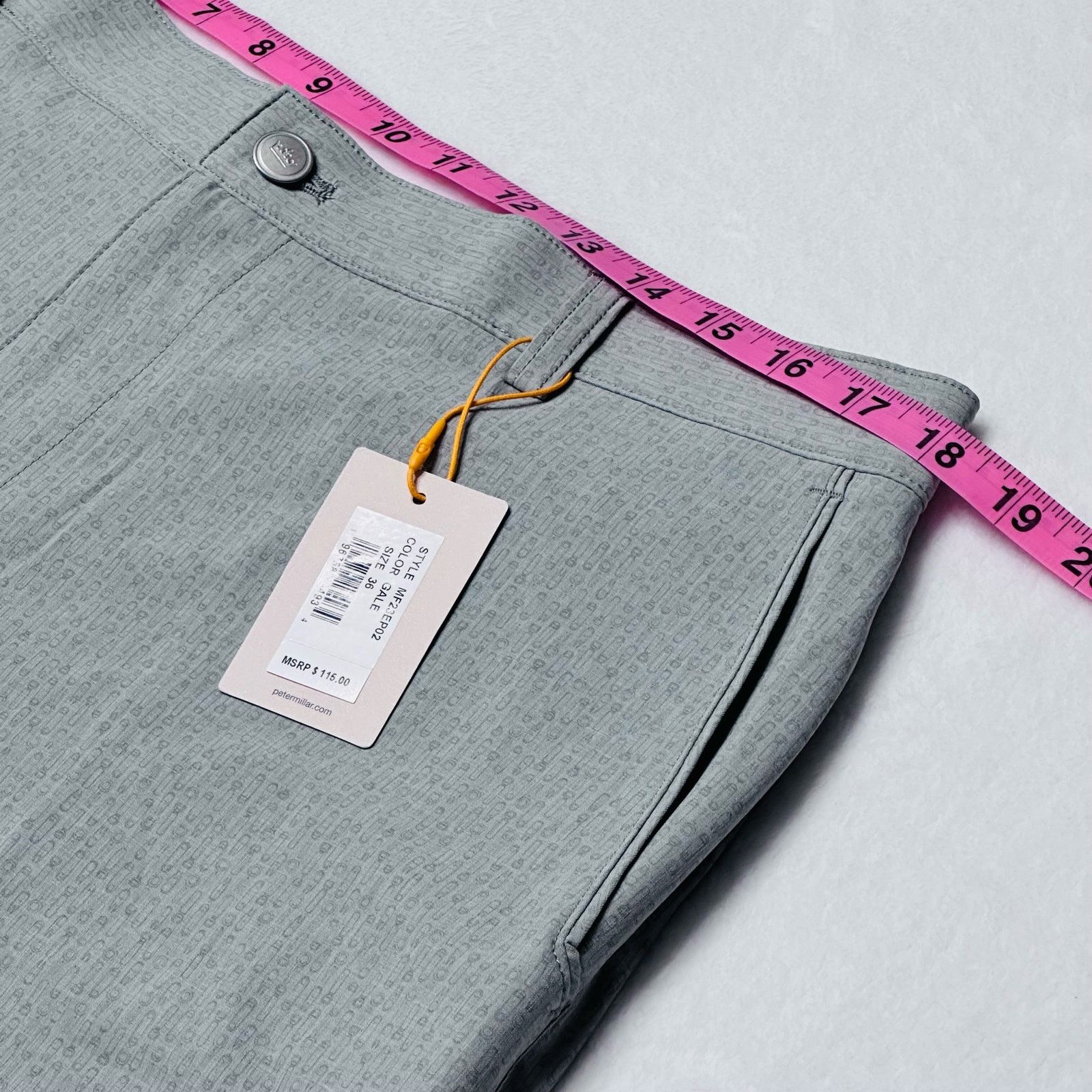 Peter Millar Peter Millar CS Men’s 36 Grey Quick Dry Hybrid Golf Shorts Size US 36 / EU 52 - 5 Thumbnail